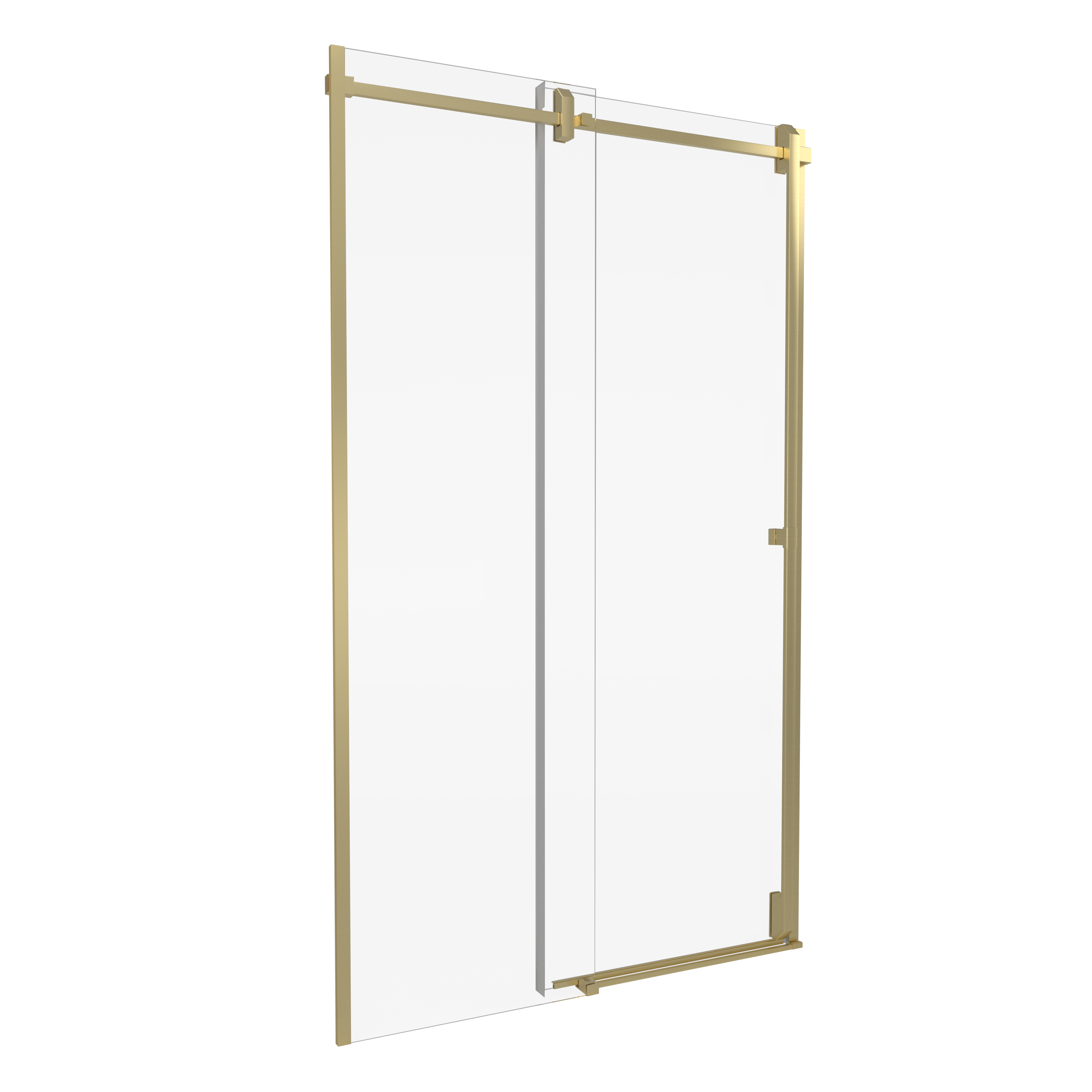 Drzwi prysznicowe przesuwne Titanium złoto szczotkowane 120x200 cm Durasan