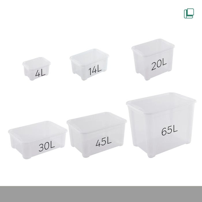 Gama de cajas de almacenamiento en contacto con alimentos