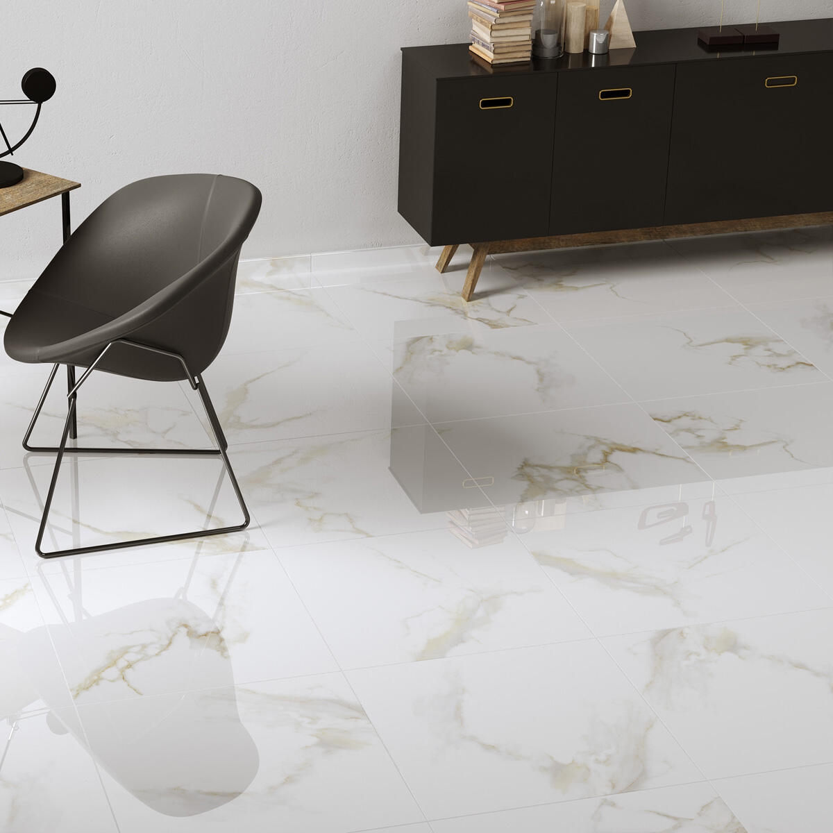 Piastrella da pavimento e rivestimento interno 60 x 60 cm rettificato in gres porcellanato smaltato oro Fantastica R9 traffico medio forte (pei 3/5) Sp. 9 mm 1.44 mq - 7