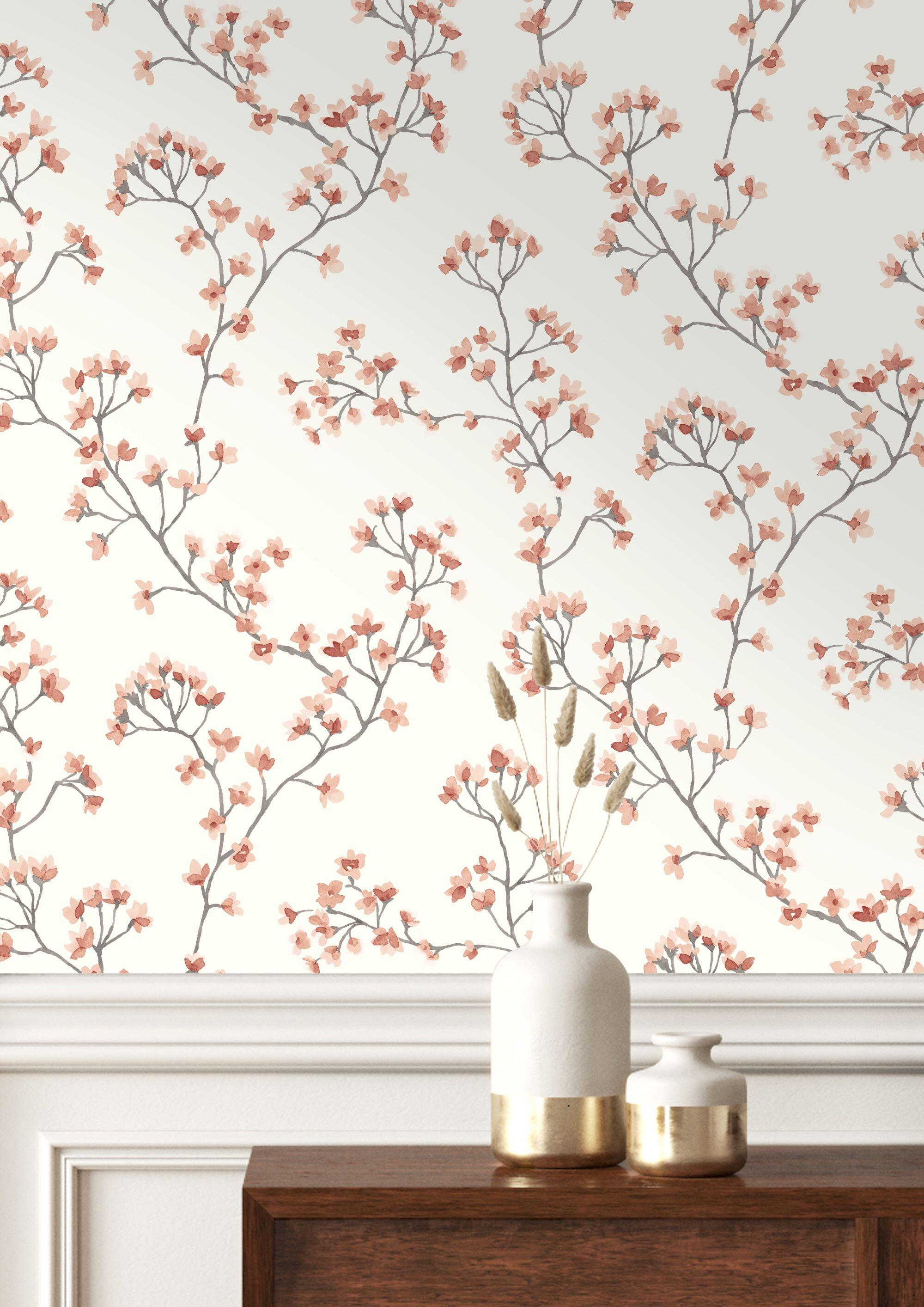 Papier peint intissé Fleur de cerisier blanc - 2