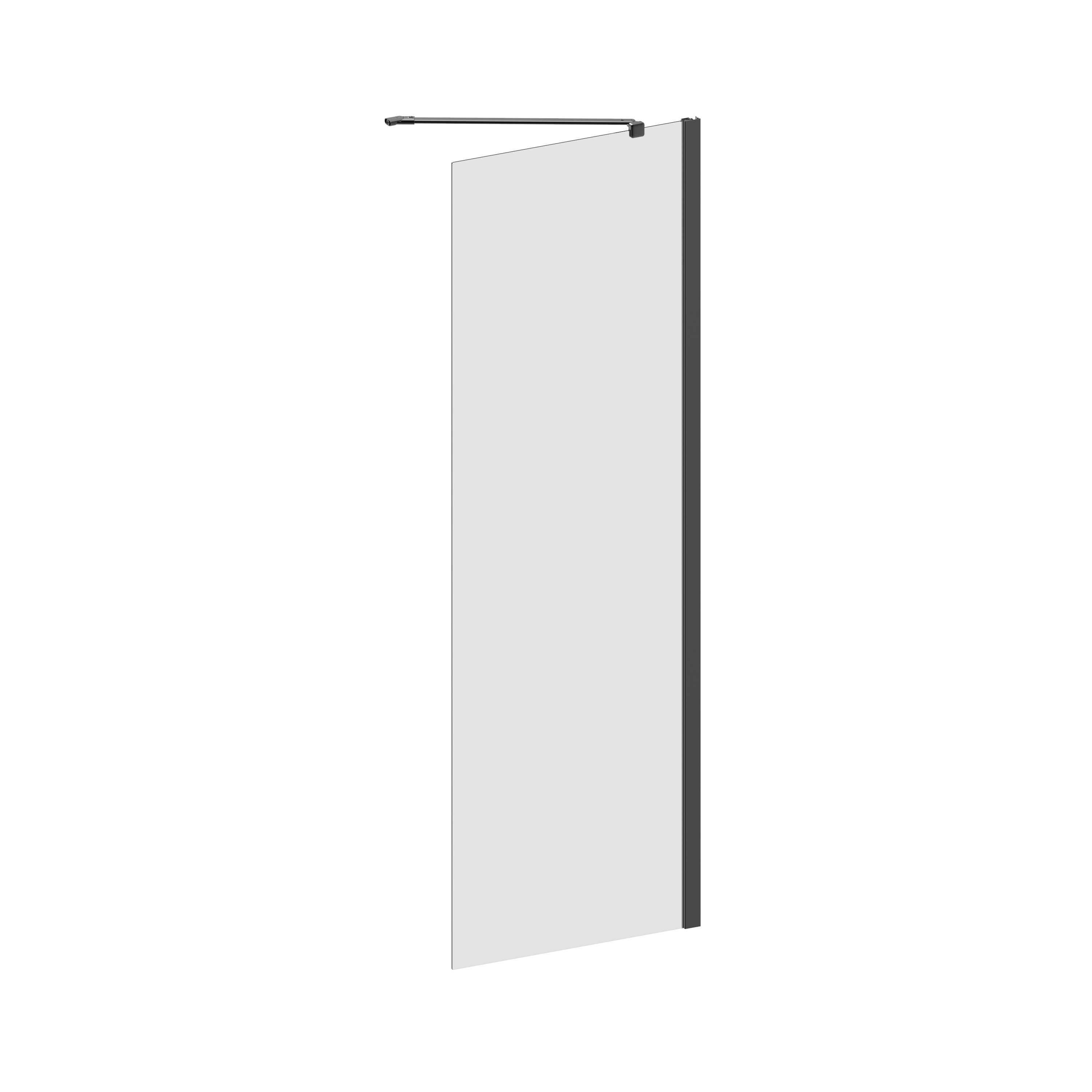 Mampara lateral fijo  Remix2 perfil negro 80x195 cm 6mm - 8