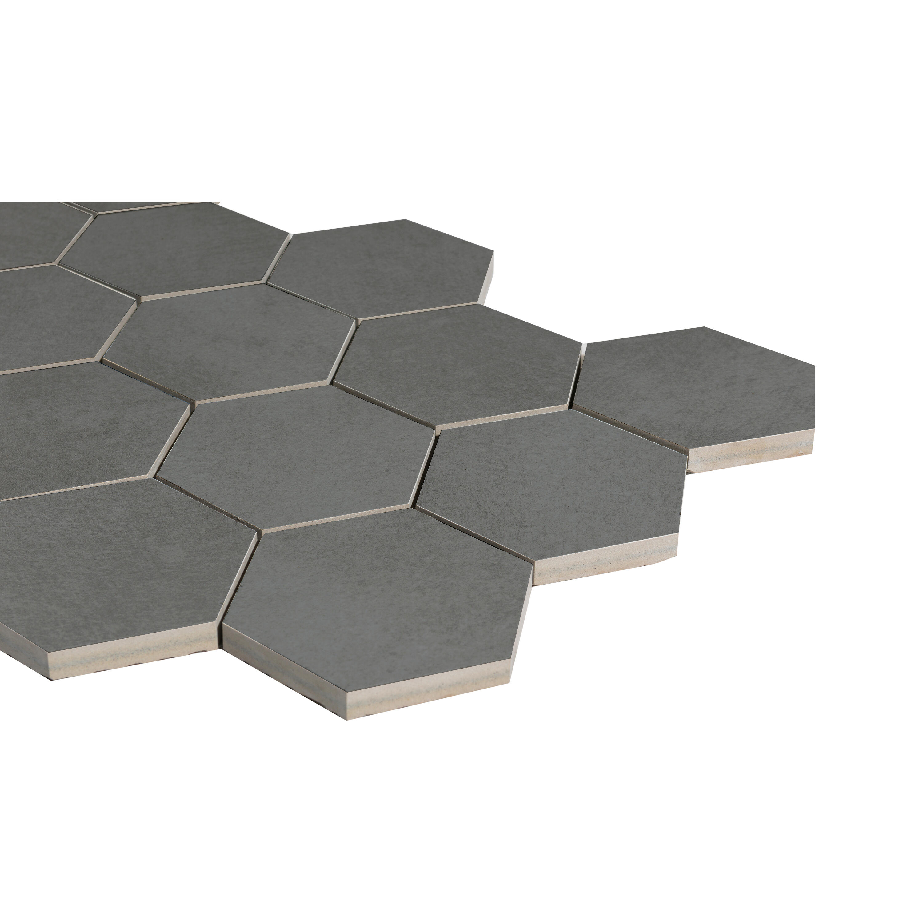 Azulejo mosaico porcelana newton efecto cemento gris 22.5x32.5 cm