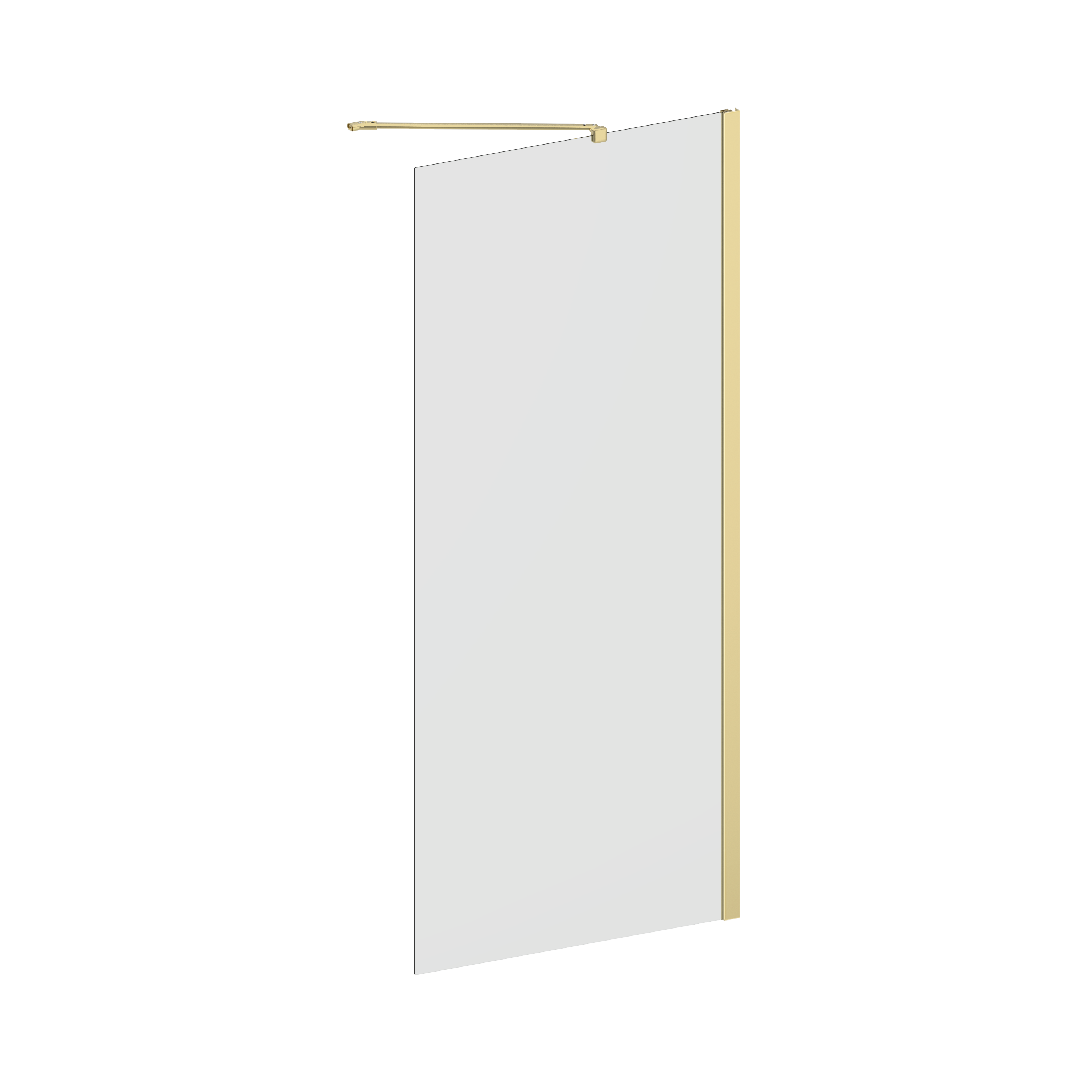 Ścianka prysznicowa do drzwi uchylnych Remix 90 x 195 cm złota Sensea
