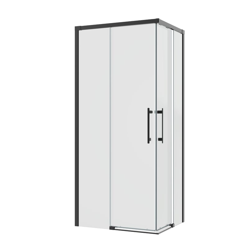 Kabina prysznicowa prostokątna Remix 90 x 70 x 195 cm czarna Sensea