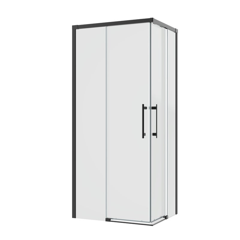 Kabina prysznicowa prostokątna Remix 100 x 70 x 195 cm czarna Sensea