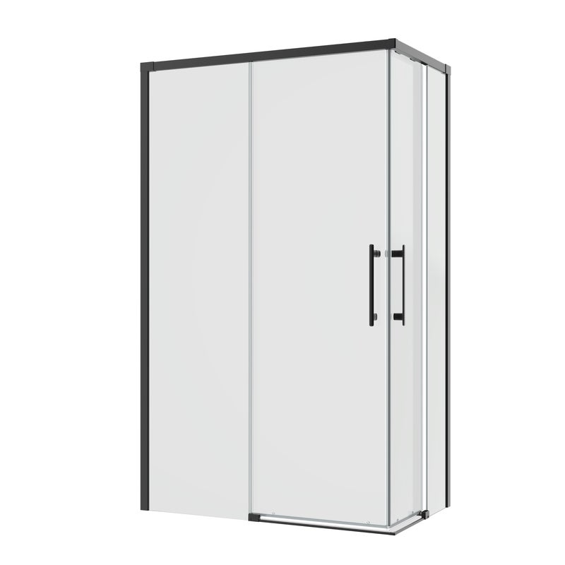 Kabina prysznicowa prostokątna Remix 120 x 80 x 195 cm czarna Sensea