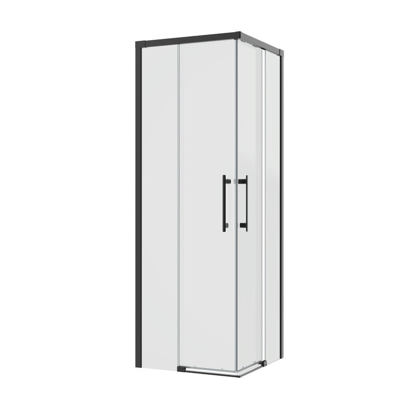 Kabina prysznicowa kwadratowa Remix 80 x 80 x 195 cm czarna Sensea