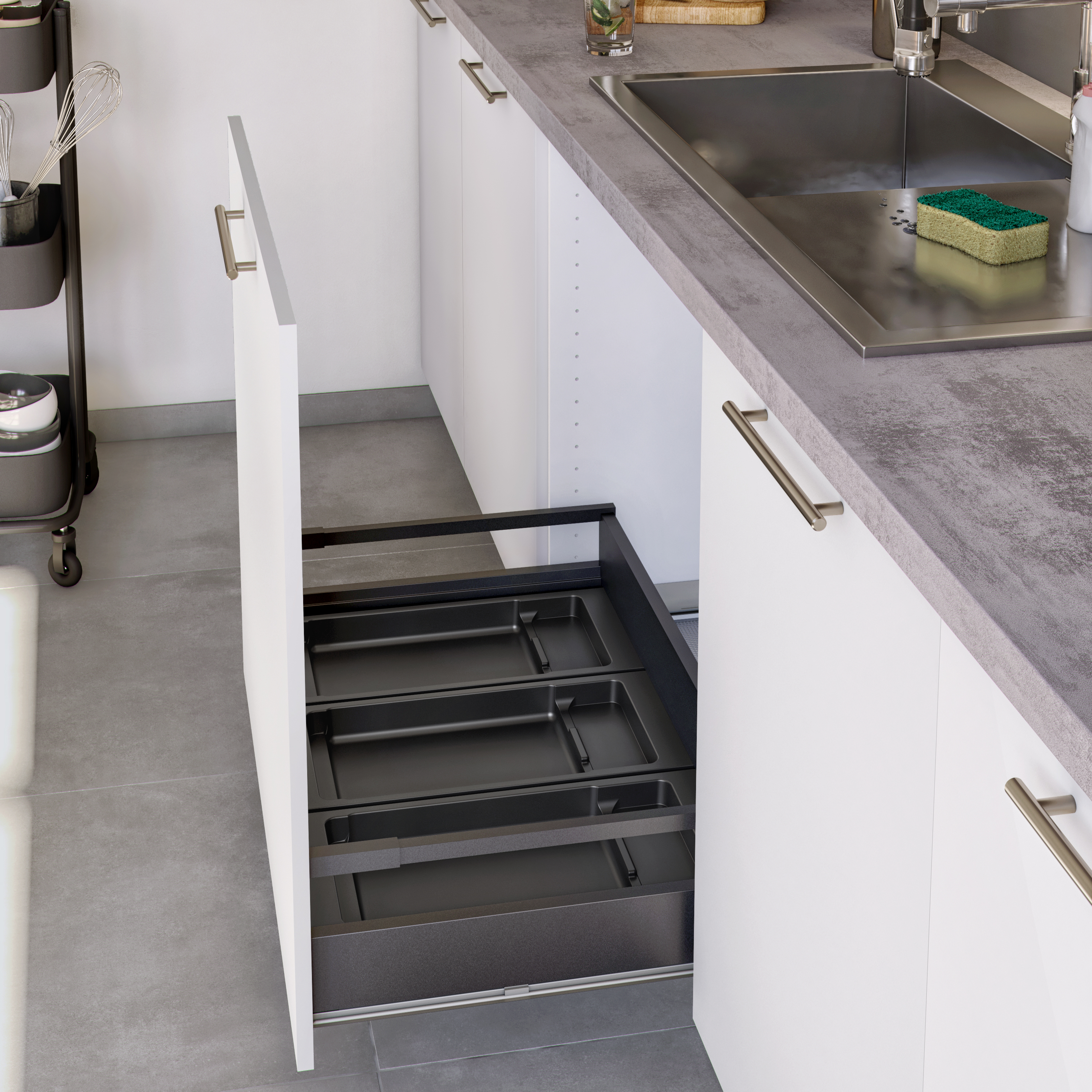 Tire-pied Pour Poubelle De Cuisine – Design Mains Libres, Noir (adhésif Ou Vis)