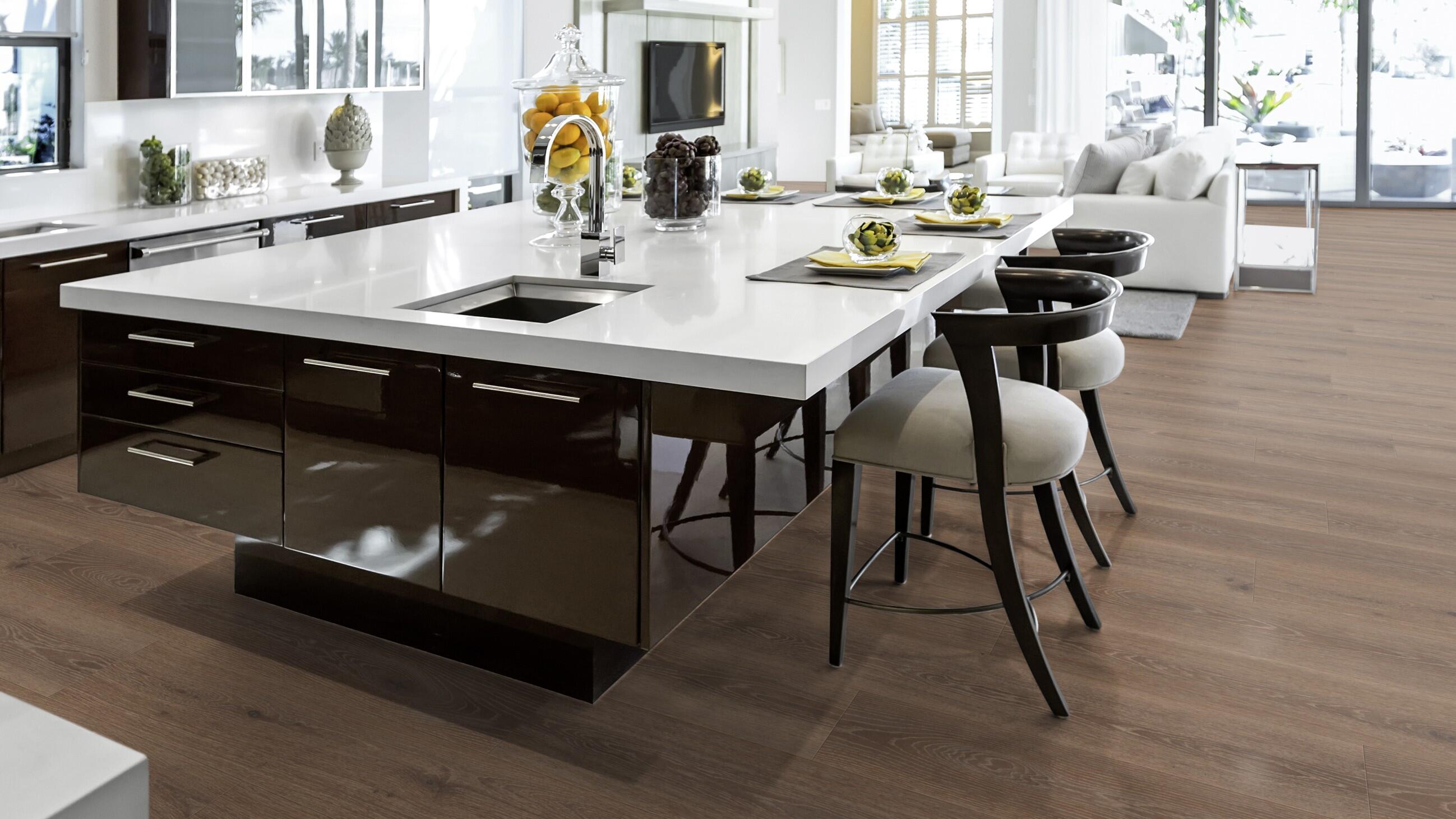 Suelo vinílico spc clic essence rigid 55 efect mad oscura tribe oak-mocha osc405