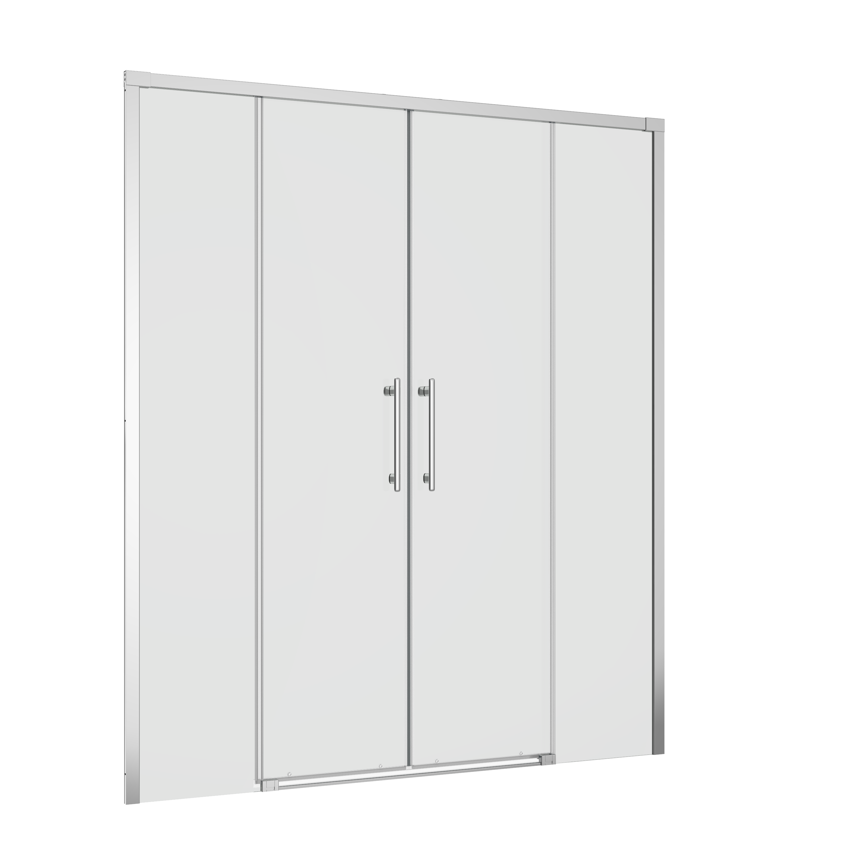 Mampara de ducha frontal corredera  Remix perfil cromo (160.5-156.5)x195 cm - 7