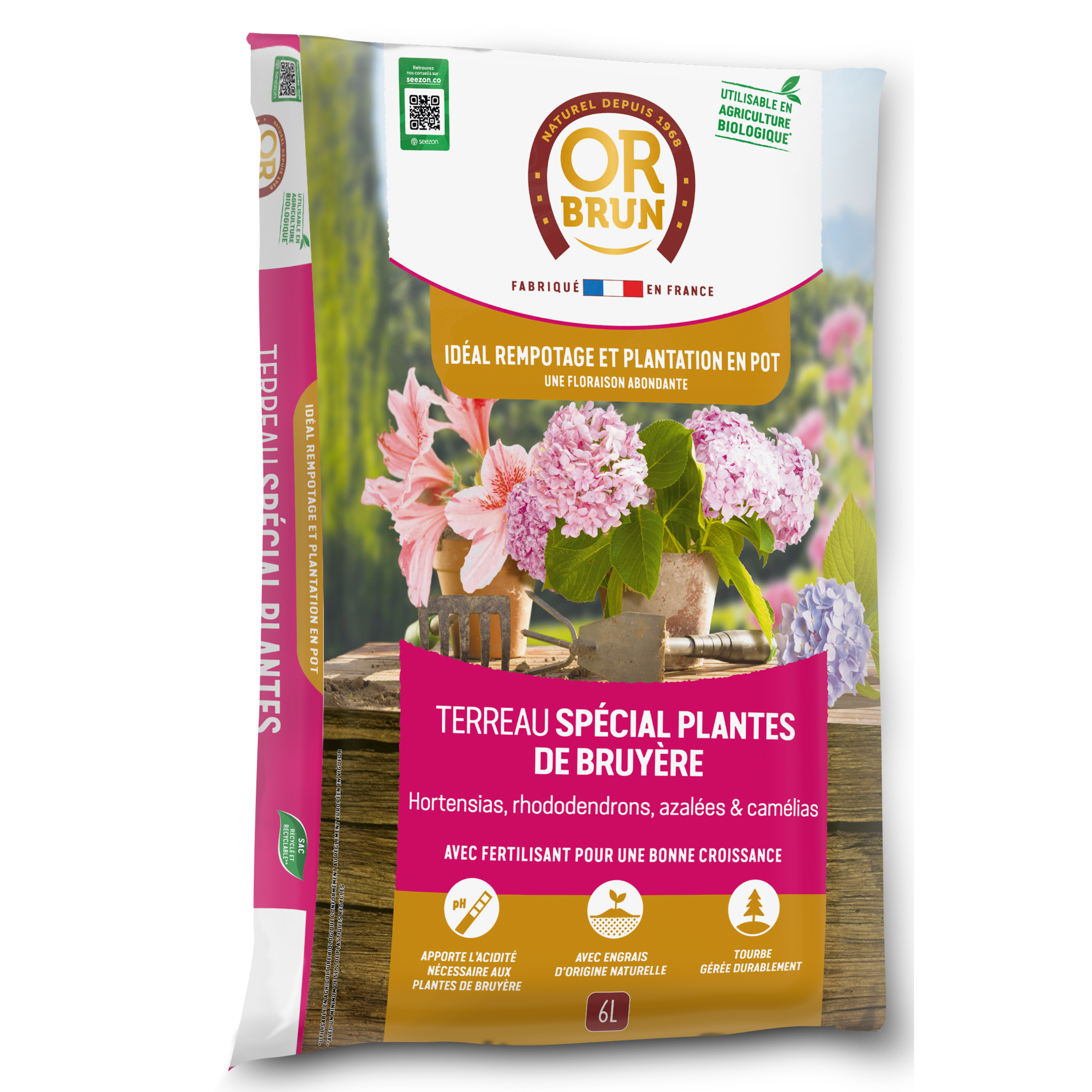 Compost plantes acidophiles OR BRUN, 6 l - 3