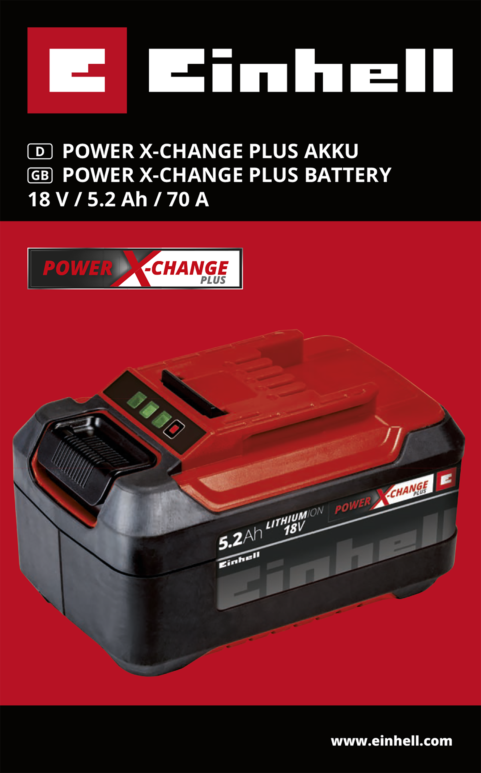 Akumulator 18V 5.2 AH litowo-jonowy Power X-Change Einhell - 4