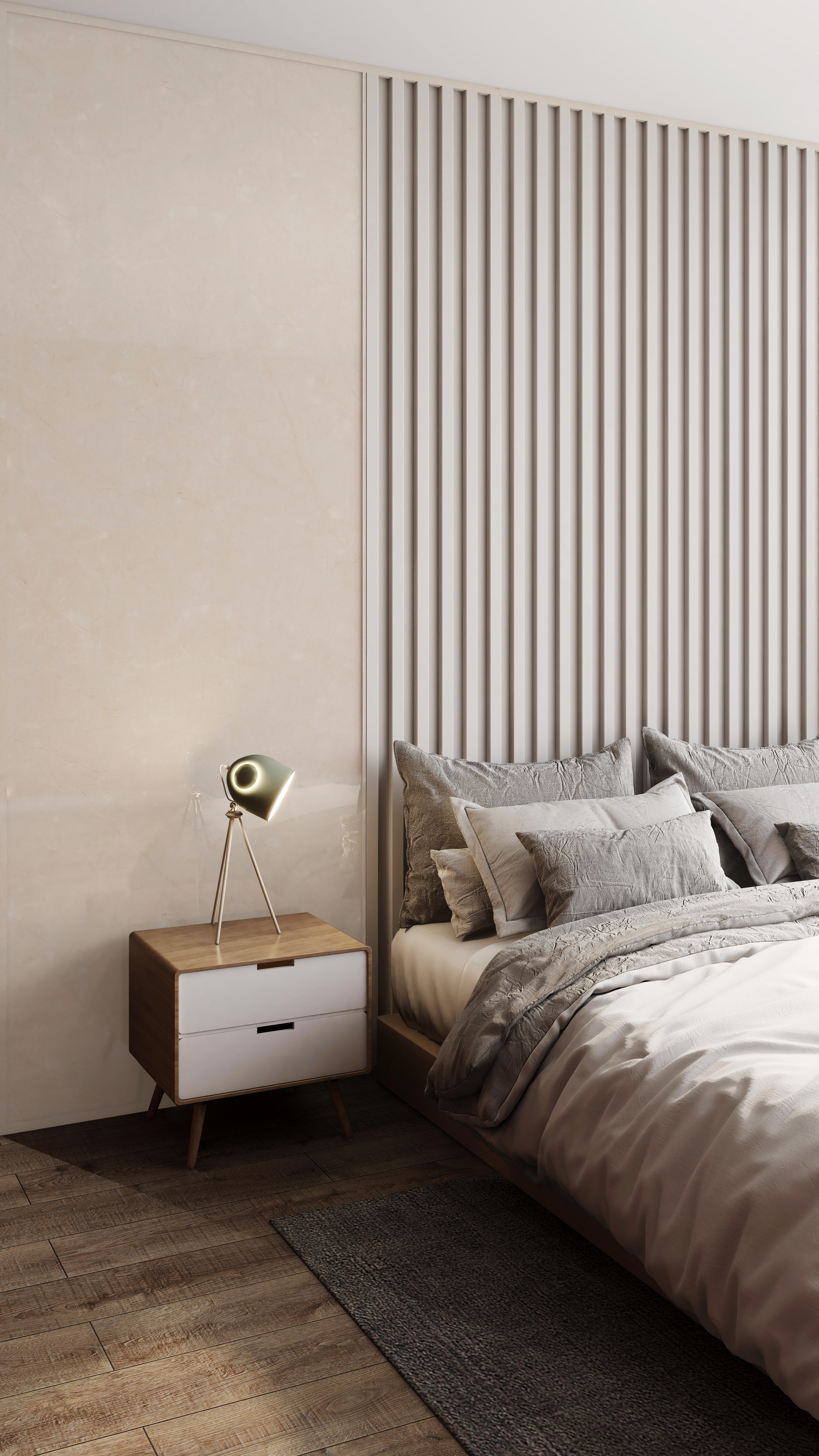 Revestimiento de pared decorativo efecto mármol vinílico SPC Nera marfil brillo 260x120cm - 7