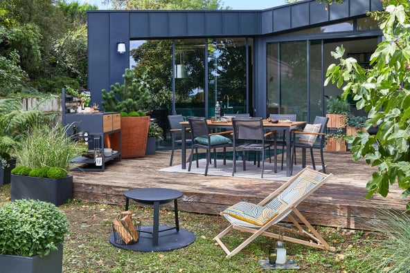 mobilier de jardin exterieur style industriel