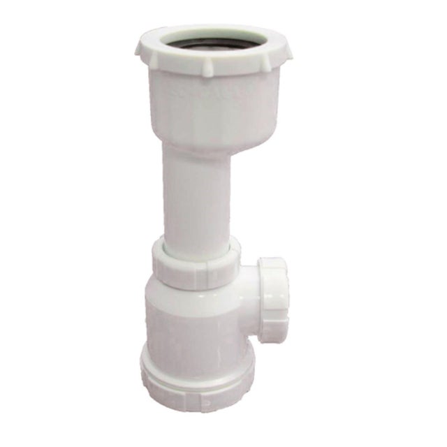 Sifão simples para urinol 50 mm branco Tecnoagua
