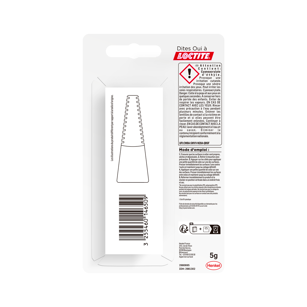 Colle de réparation Cyanoacrylate Super glue 3 précision LOCTITE, 5g transparent - 7