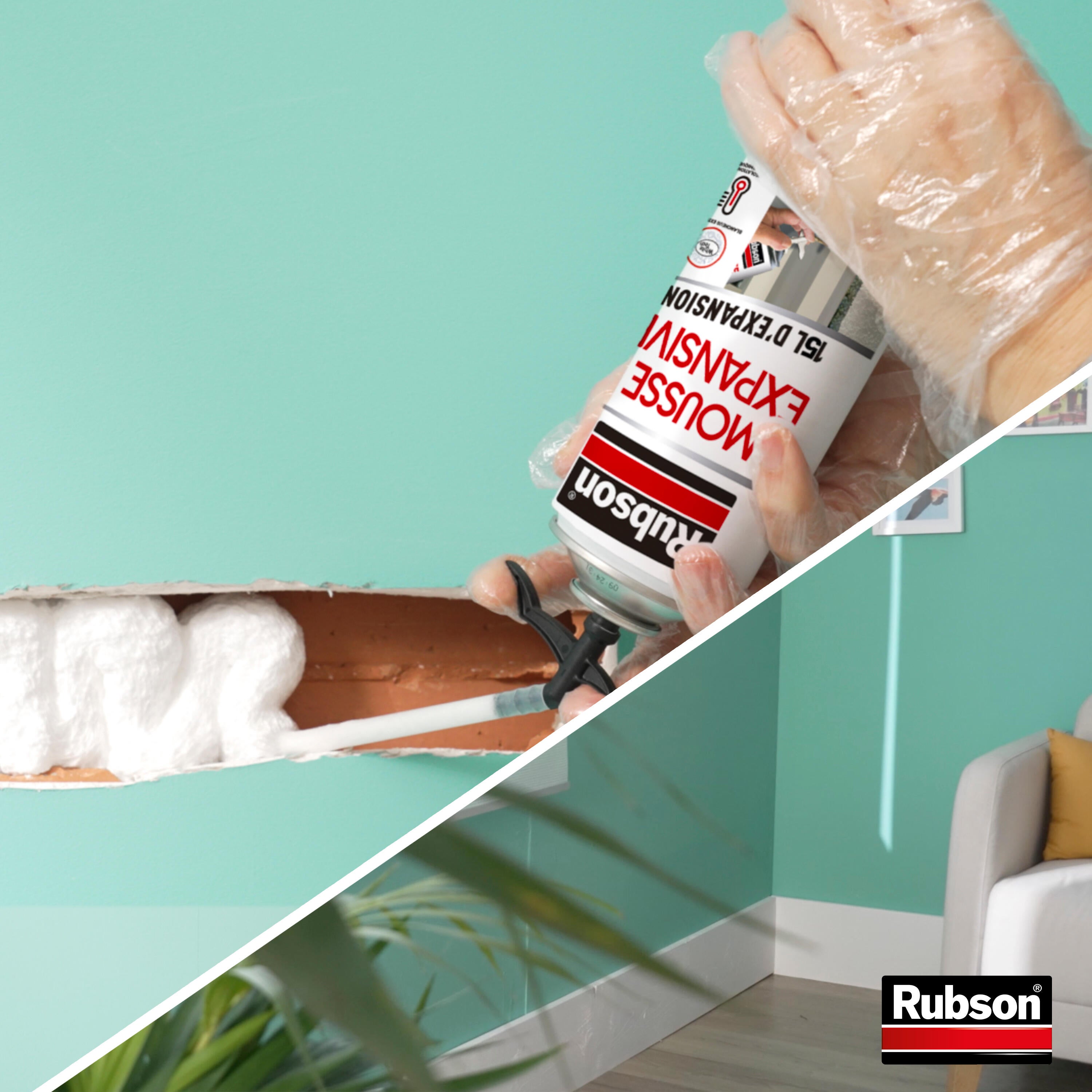 Mousse expansive Access, multi-usages RUBSON blanc 345ml - 3