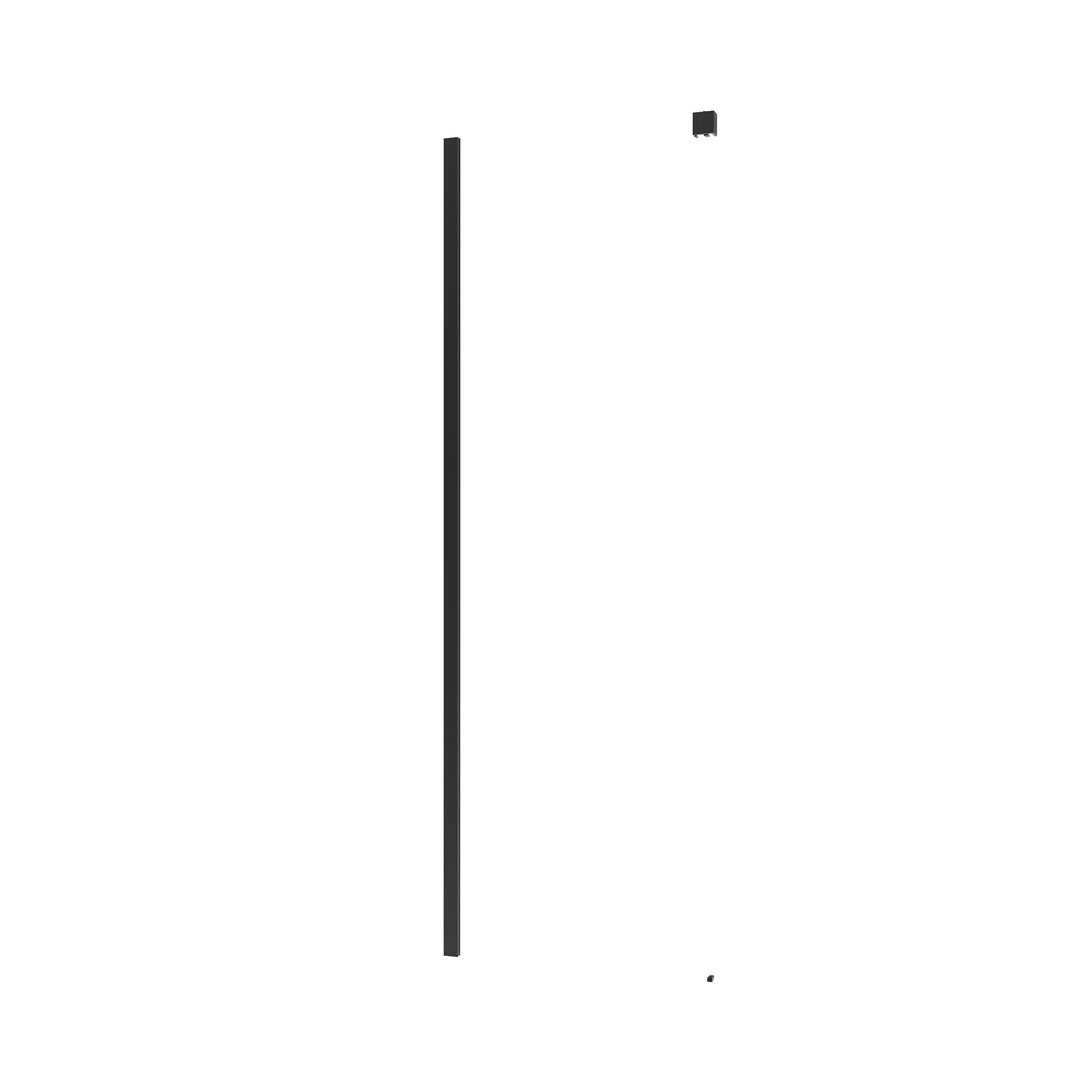 Ścianka prysznicowa do drzwi przesuwnych Neo 100 x 200 cm czarna Sensea - 8