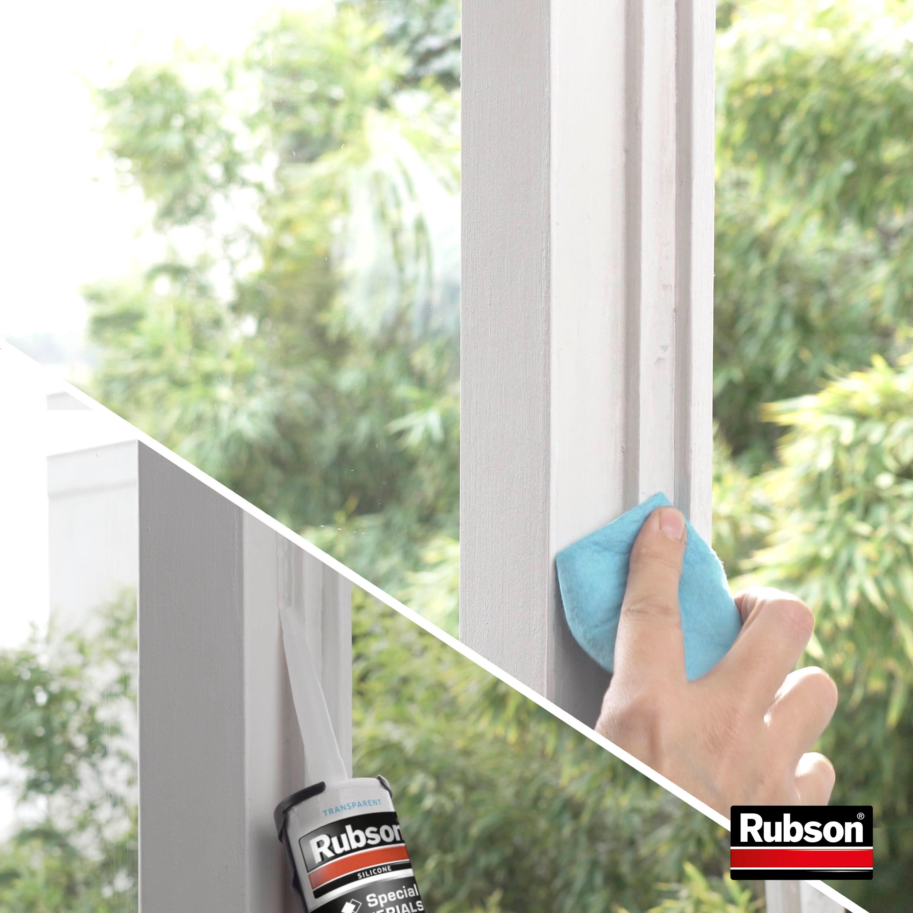 Mastic d'étanchéité Portes et fenêtres RUBSON transparent, 280 ml - 4