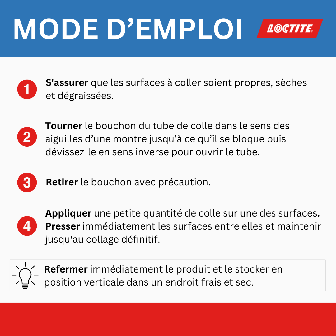 Lot de 2 colle d'assemblage gel cyanoacrylate LOCTITE Superglue3 power transp 3g - 7