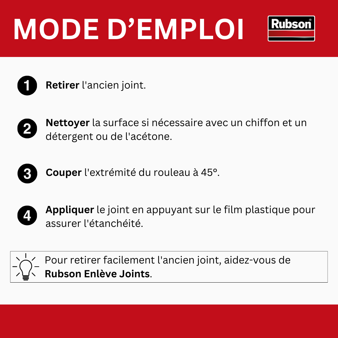 Accessoire d'étanchéité RUBSON Joint prêt à poser 12 mmx3,5m, blanc - 6