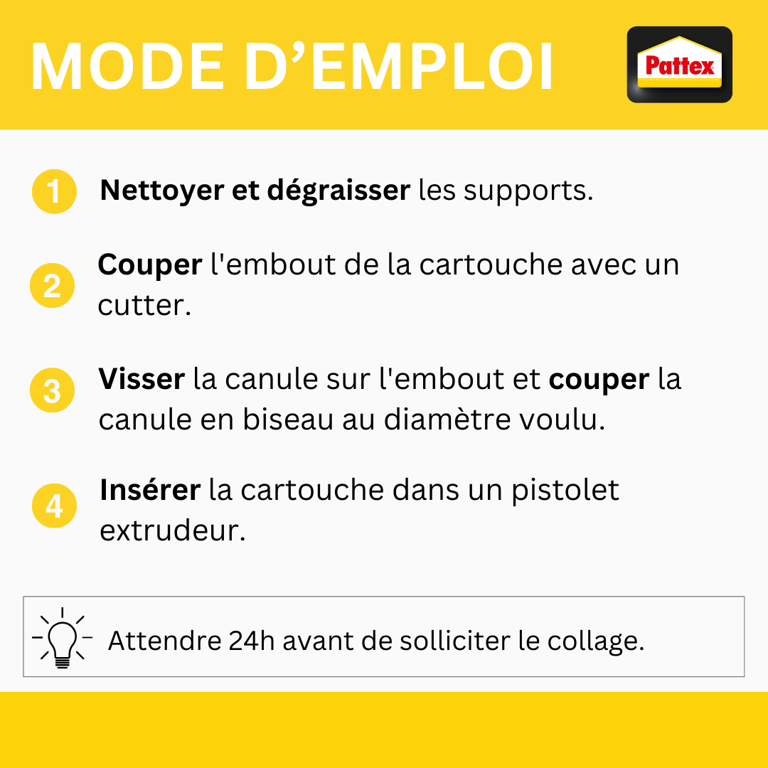 Colle de fixation pâte MS polymère Ncnv résiste à l'eau PATTEX, 450 g blanc - 6