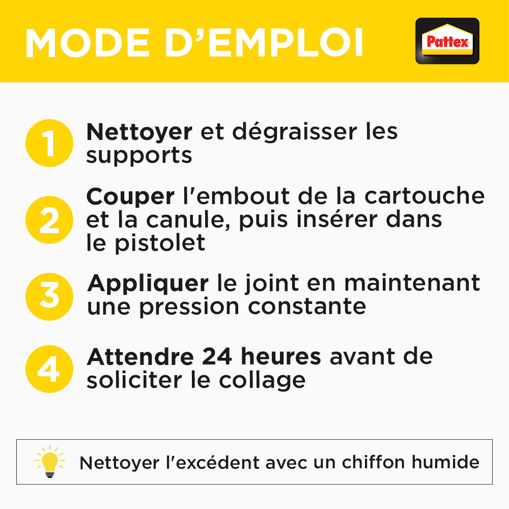 Colle de fixation pâte Fixation plinthes PATTEX, 380 g - 5