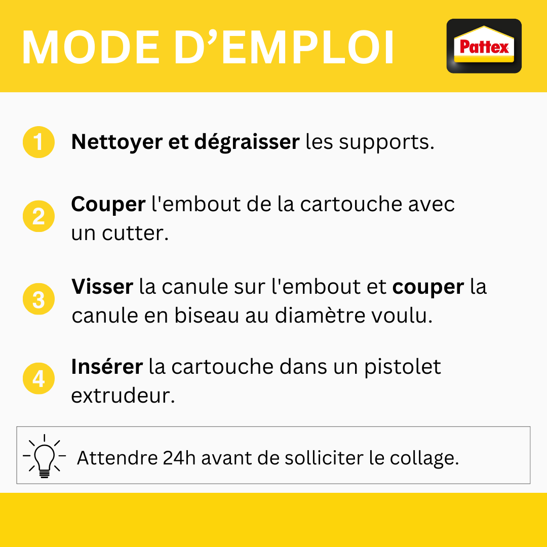 Colle de fixation pvc & alu PATTEX - 5