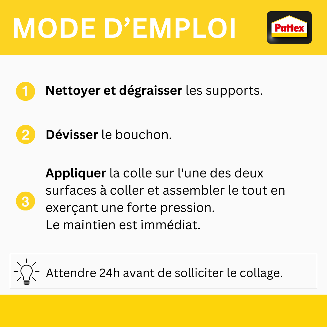 Colle de fixation MS polymère Ncnv tous matériaux crystal PATTEX, 90 g transp - 6