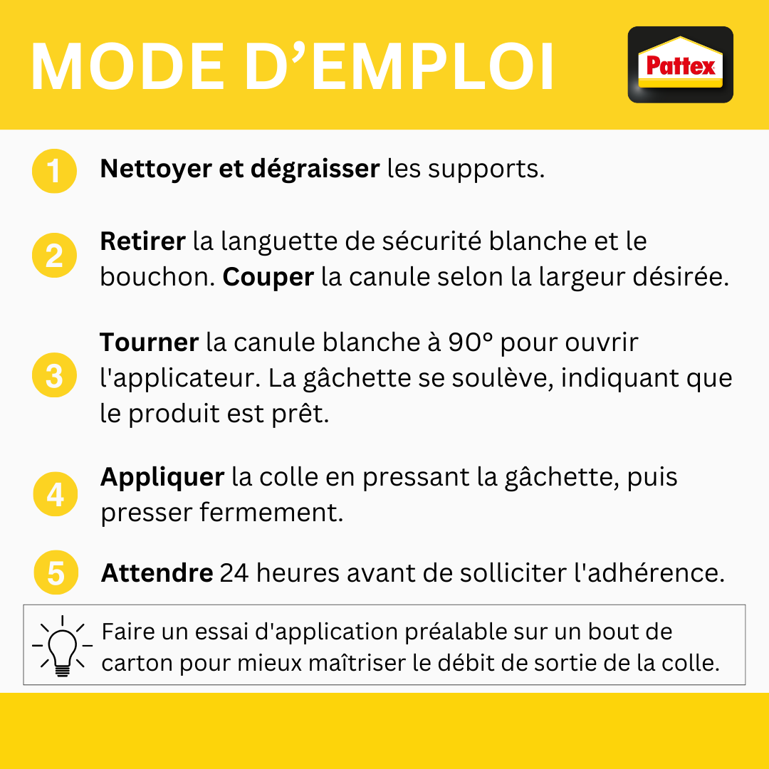 Colle de fixation pâte acrylique Ncnv extra fort msp PATTEX, 266 g blanc - 6