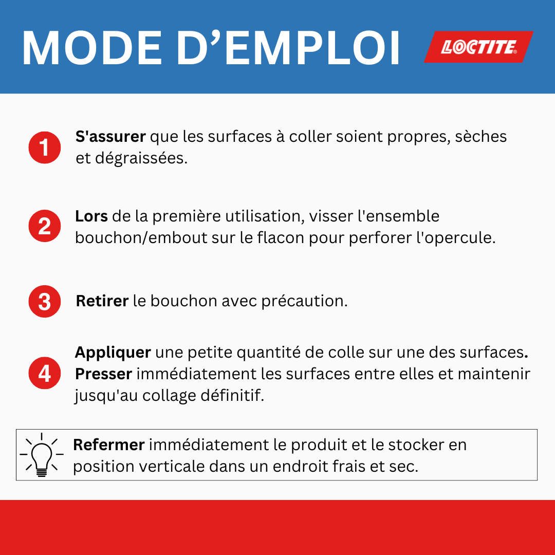 Colle de réparation Cyanoacrylate Super glue 3 power flex gel LOCTITE, 3g transp - 7