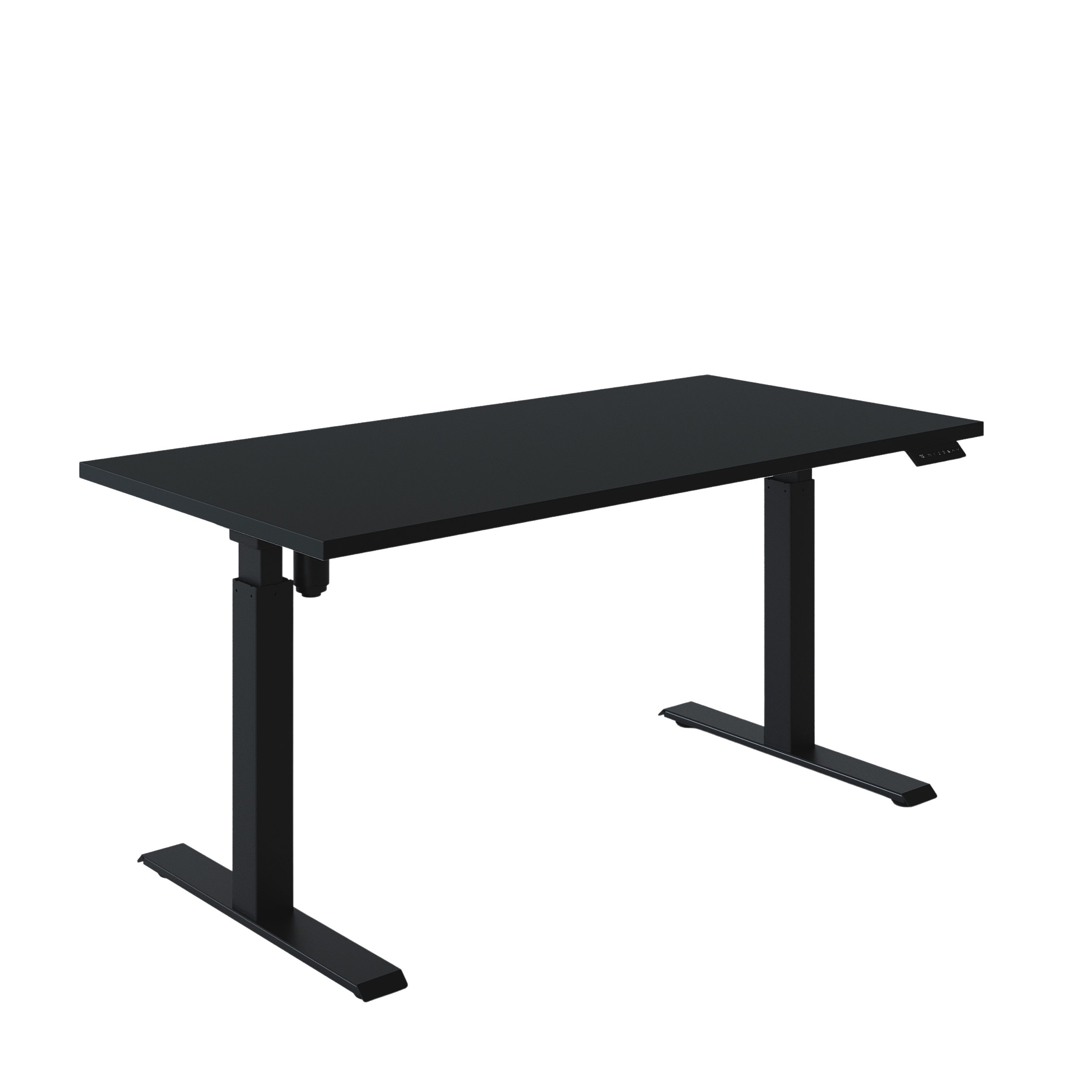 Biurko elektryczne z regulacją wysokości Czarne 138x80 cm