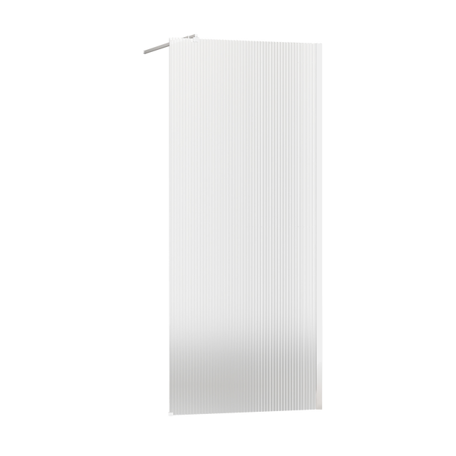 Kabina Walk-in 100x200 transparentna ryflowana profil chromowany Invena
