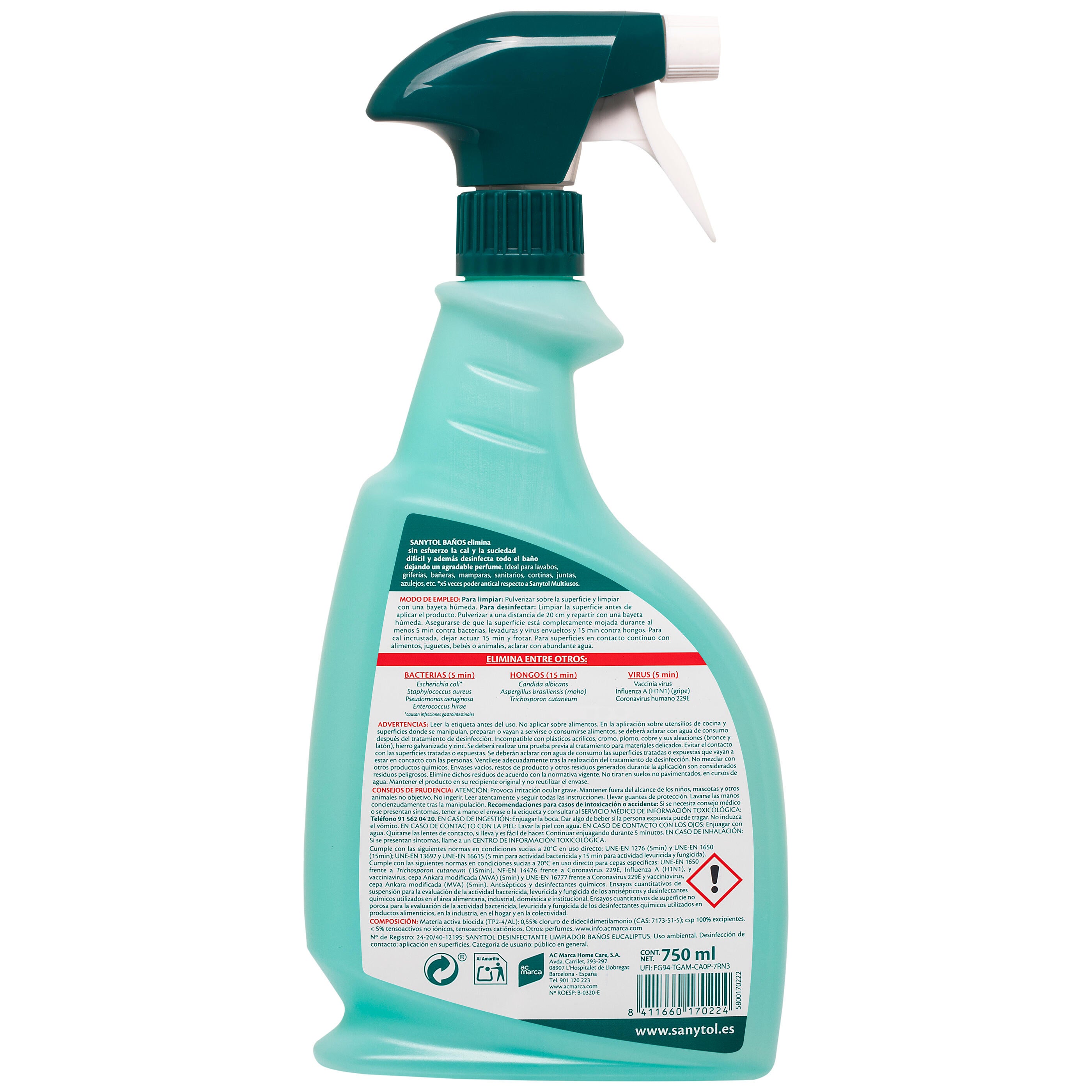 Limpiador baños SANYTOL 750 ml - 4