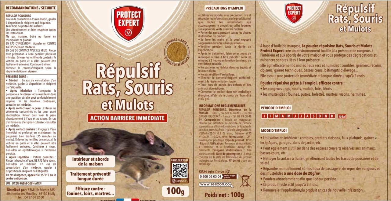 Répulsif antirats et souris PROTECT EXPERT, 100g - 7