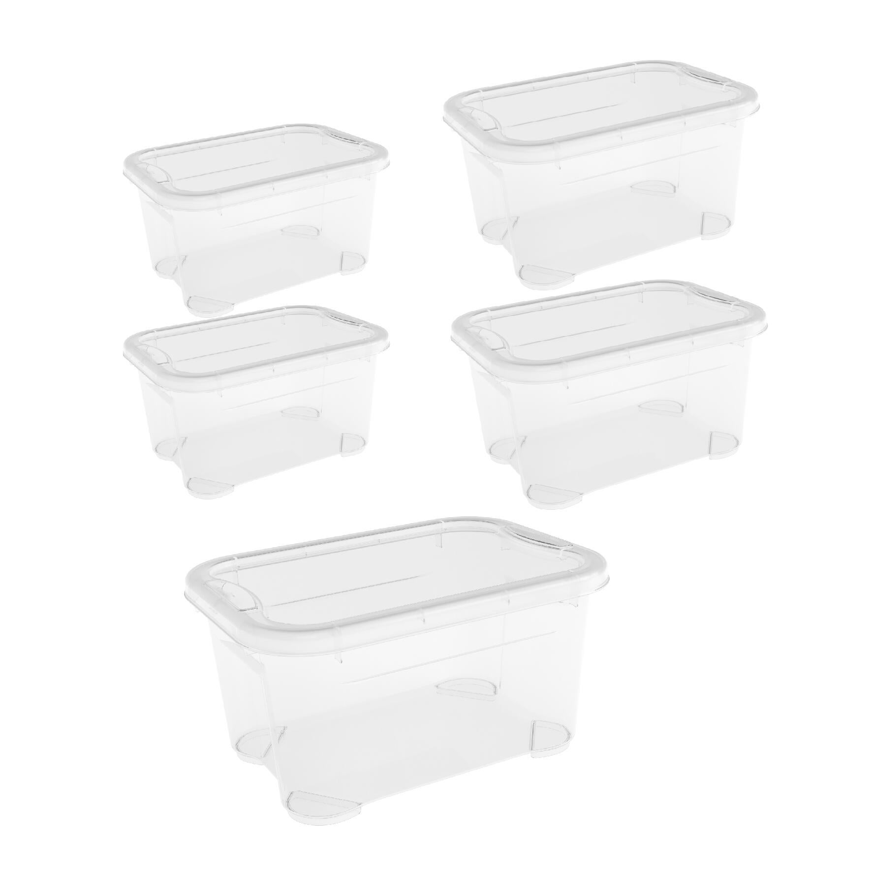 Scatola T Box 5 pezzi assortiti L 38 x H 26.5 x P 28.5 cm trasparente 5 pezzi - 13