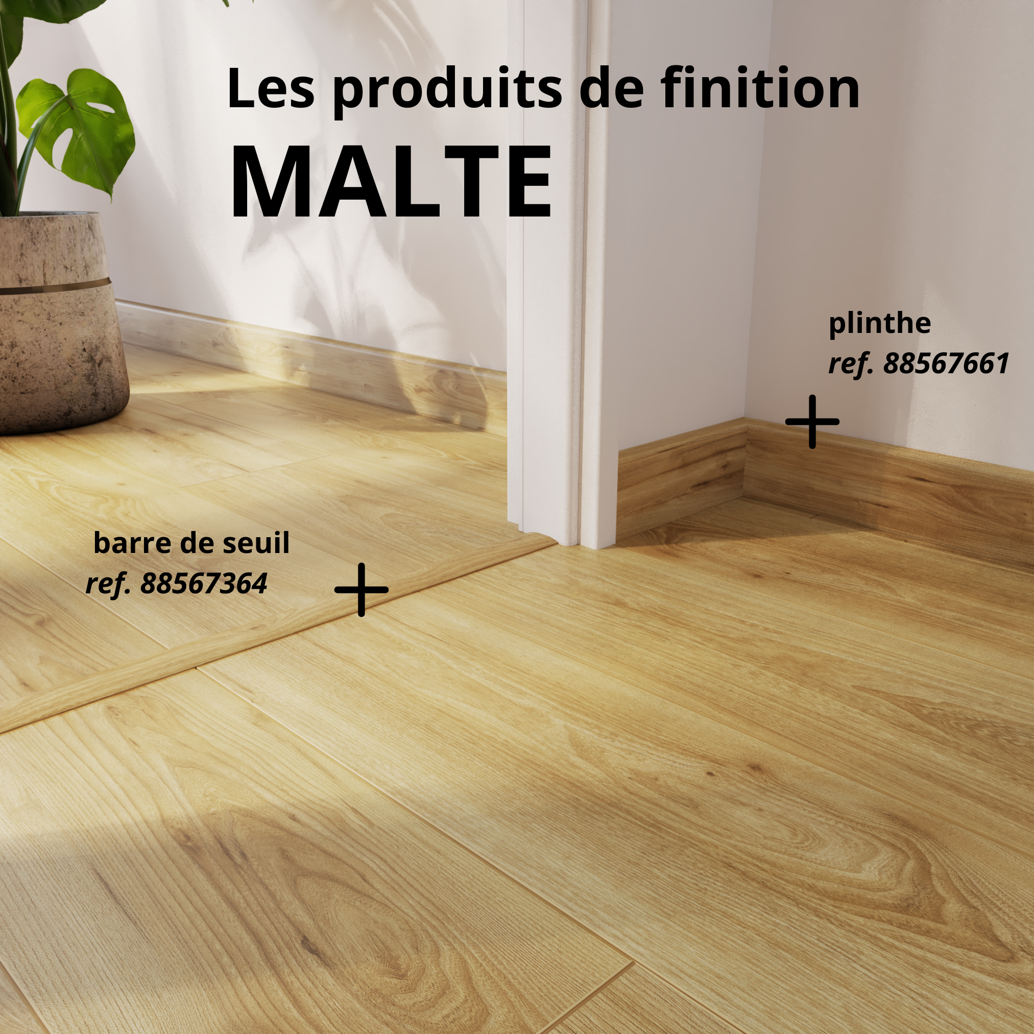 Barre de seuil alu décor malte à fixer, l.3.7 cm x L.83 cm ARTENS - 5
