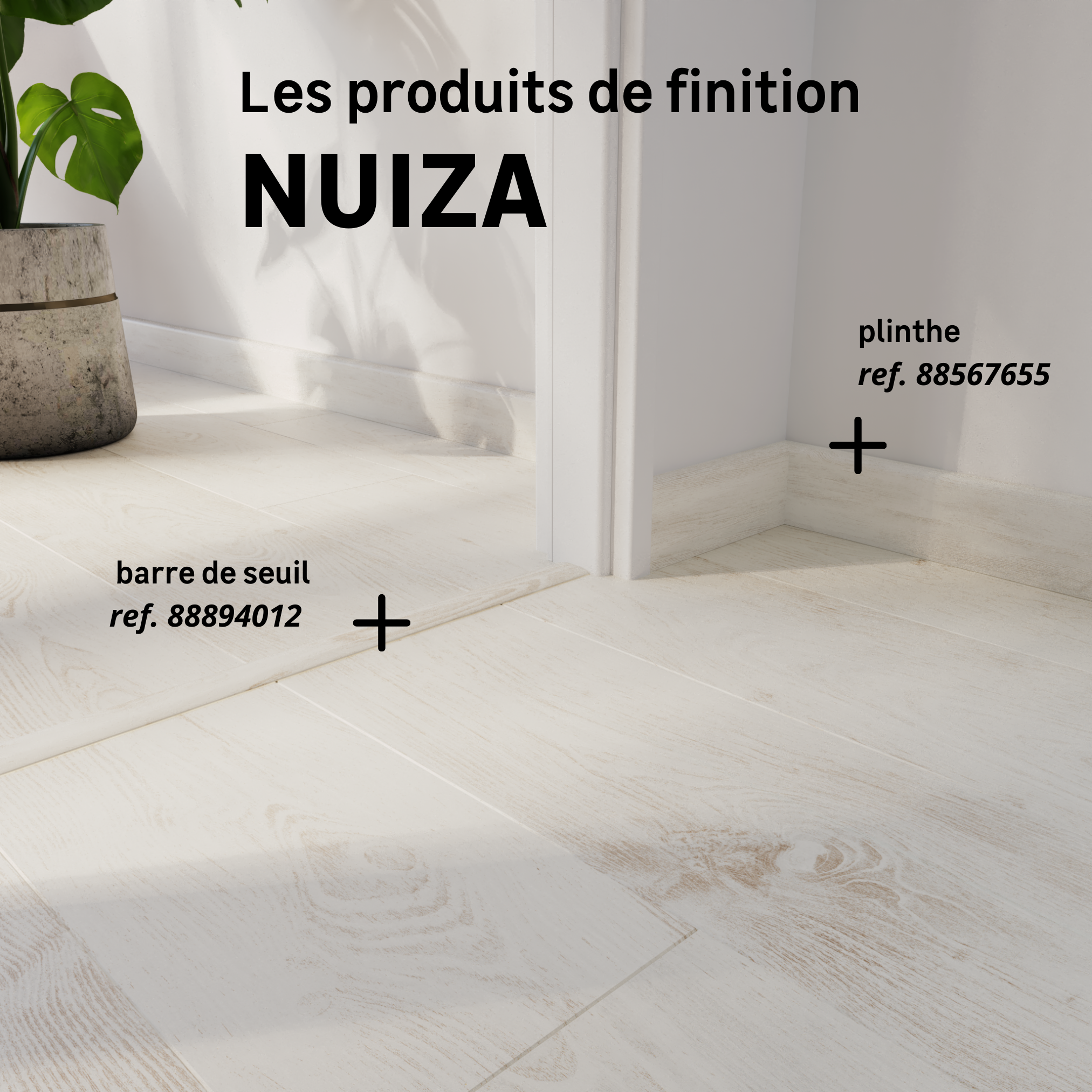 Barre de seuil alu décor nuiza à fixer, l.3.7 cm x L.83 cm ARTENS - 5