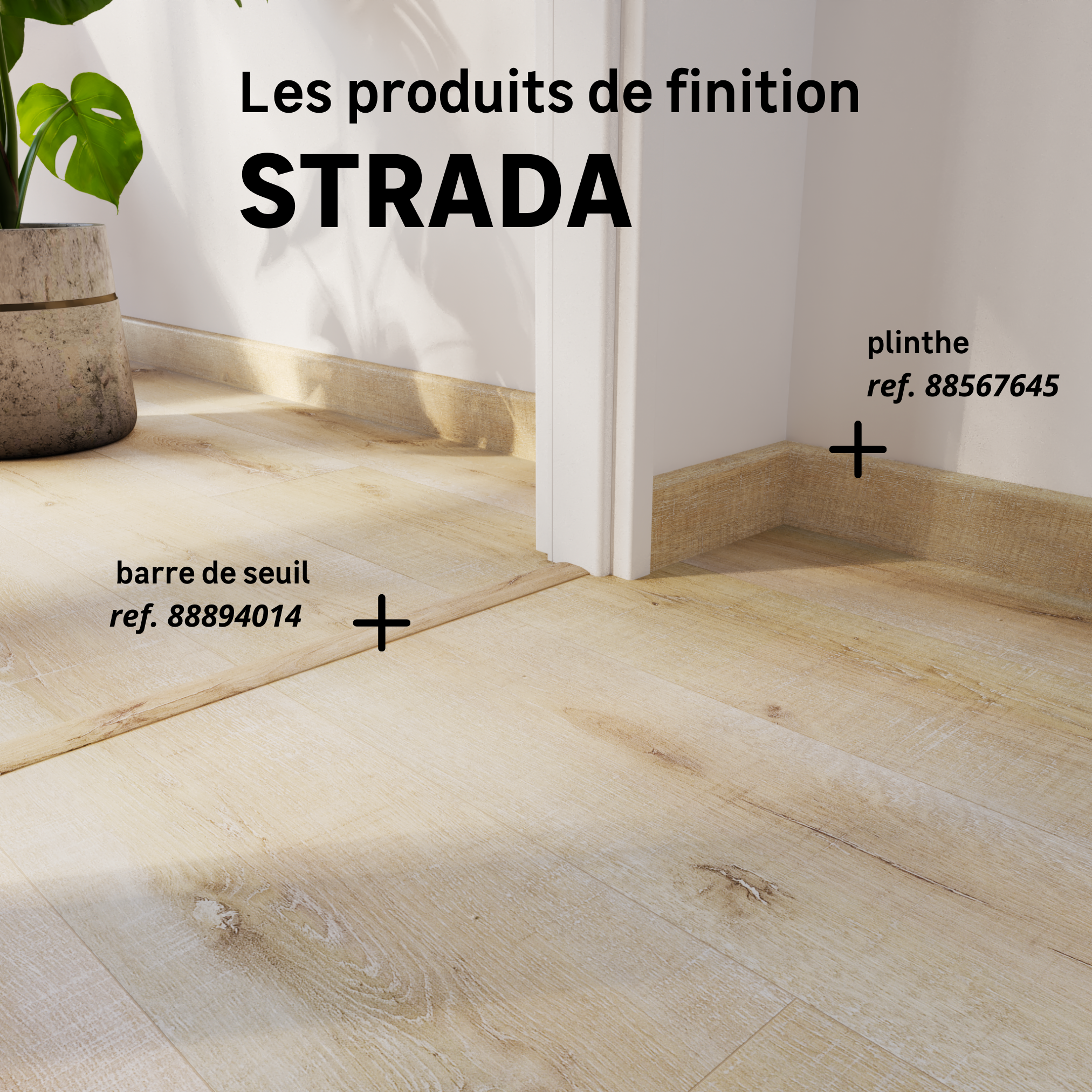 Barre de seuil 4 en 1 alu décor strada à fixer, l.3.7 cm x L.83 cm ARTENS - 5