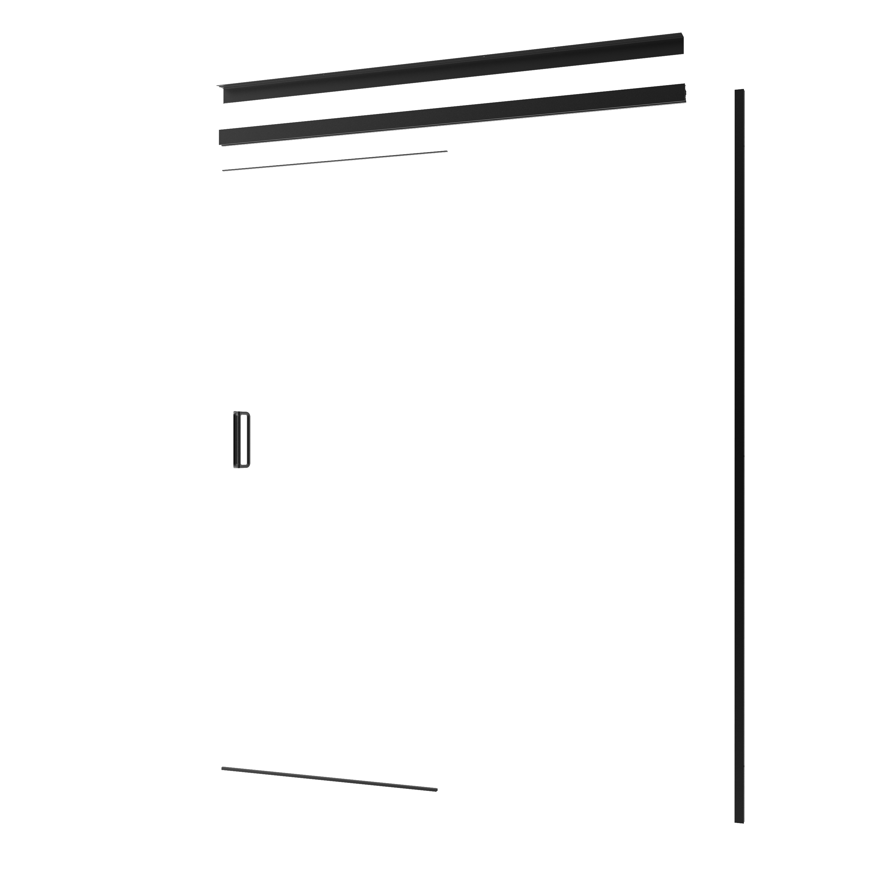 Kit perfiles para mampara corredero negro neo 160x200 cm