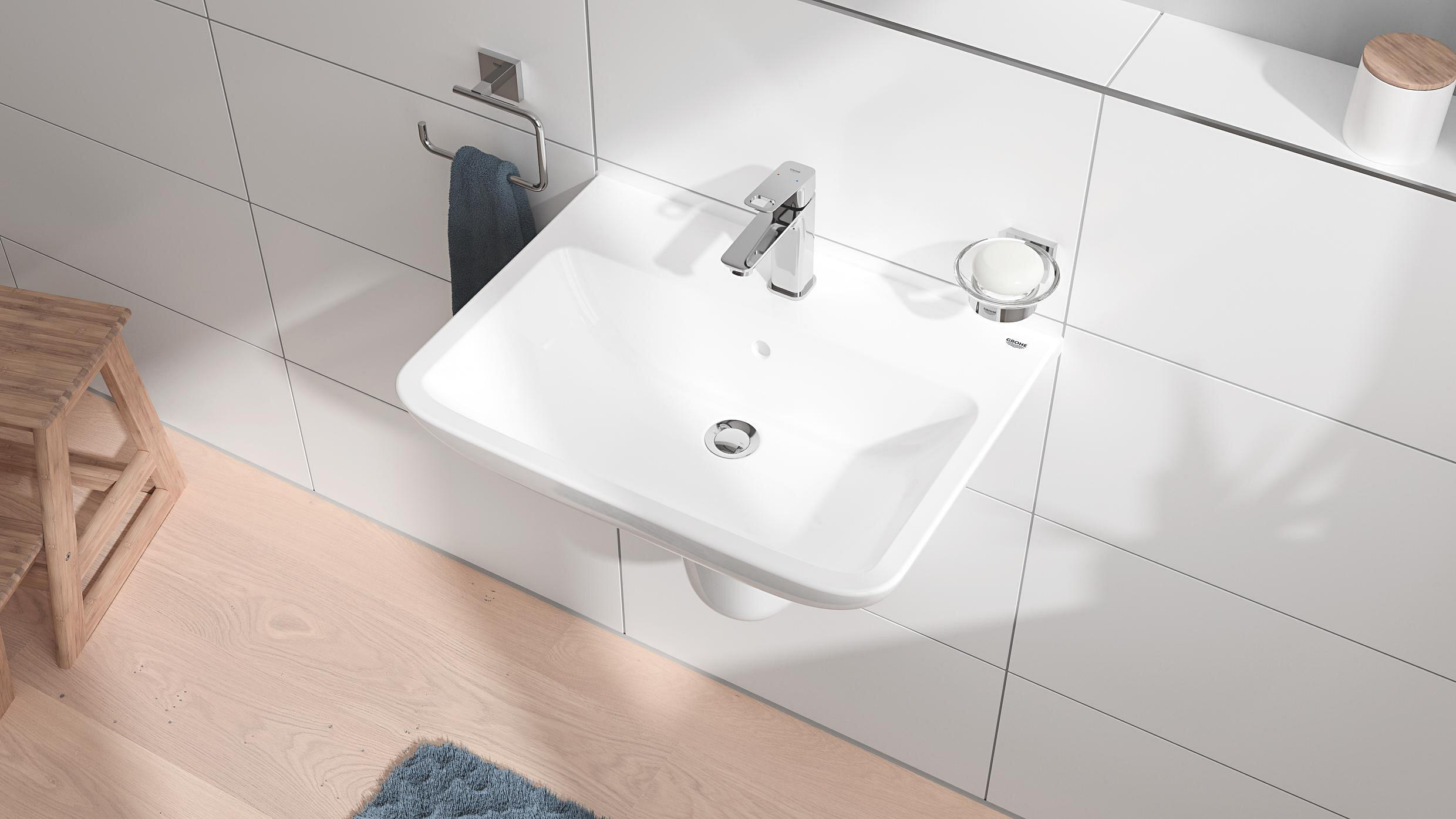 Mitigeur de lavabo chrome chromé, GROHE Clova pulse M - 2