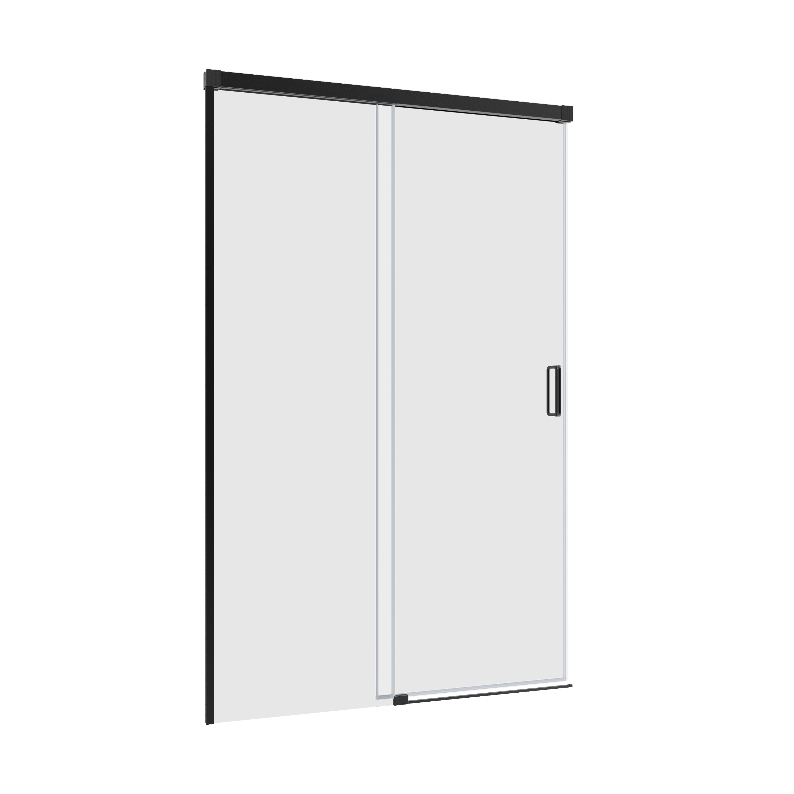 Drzwi prysznicowe przesuwne Neo 130 x 200 cm czarne Sensea