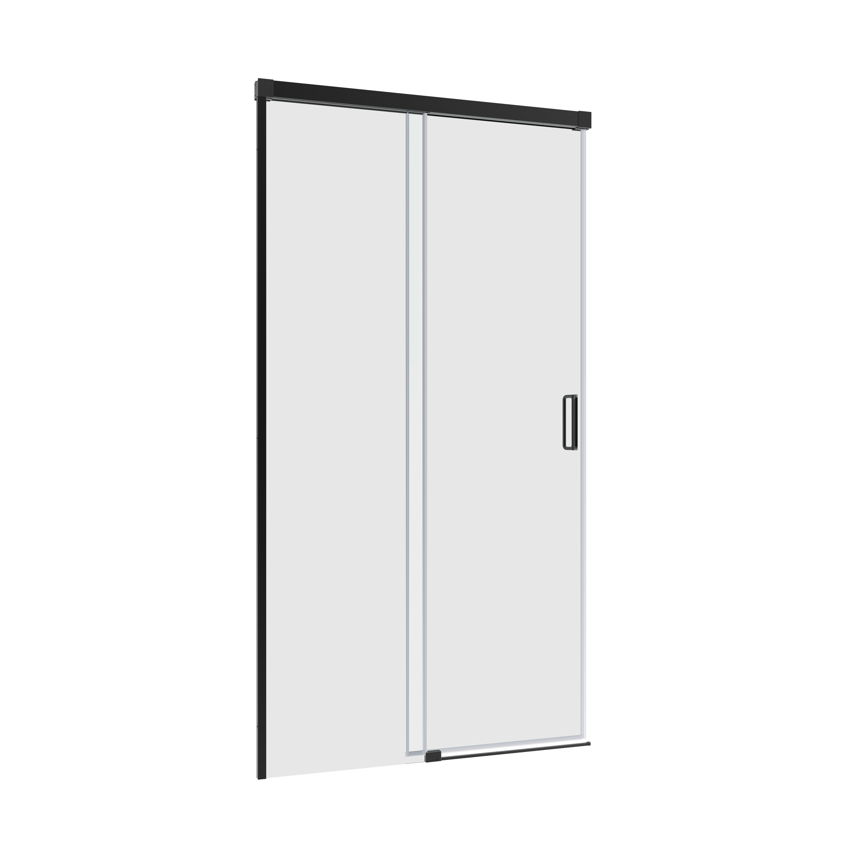 Drzwi prysznicowe przesuwne Neo 110 x 200 cm czarne Sensea