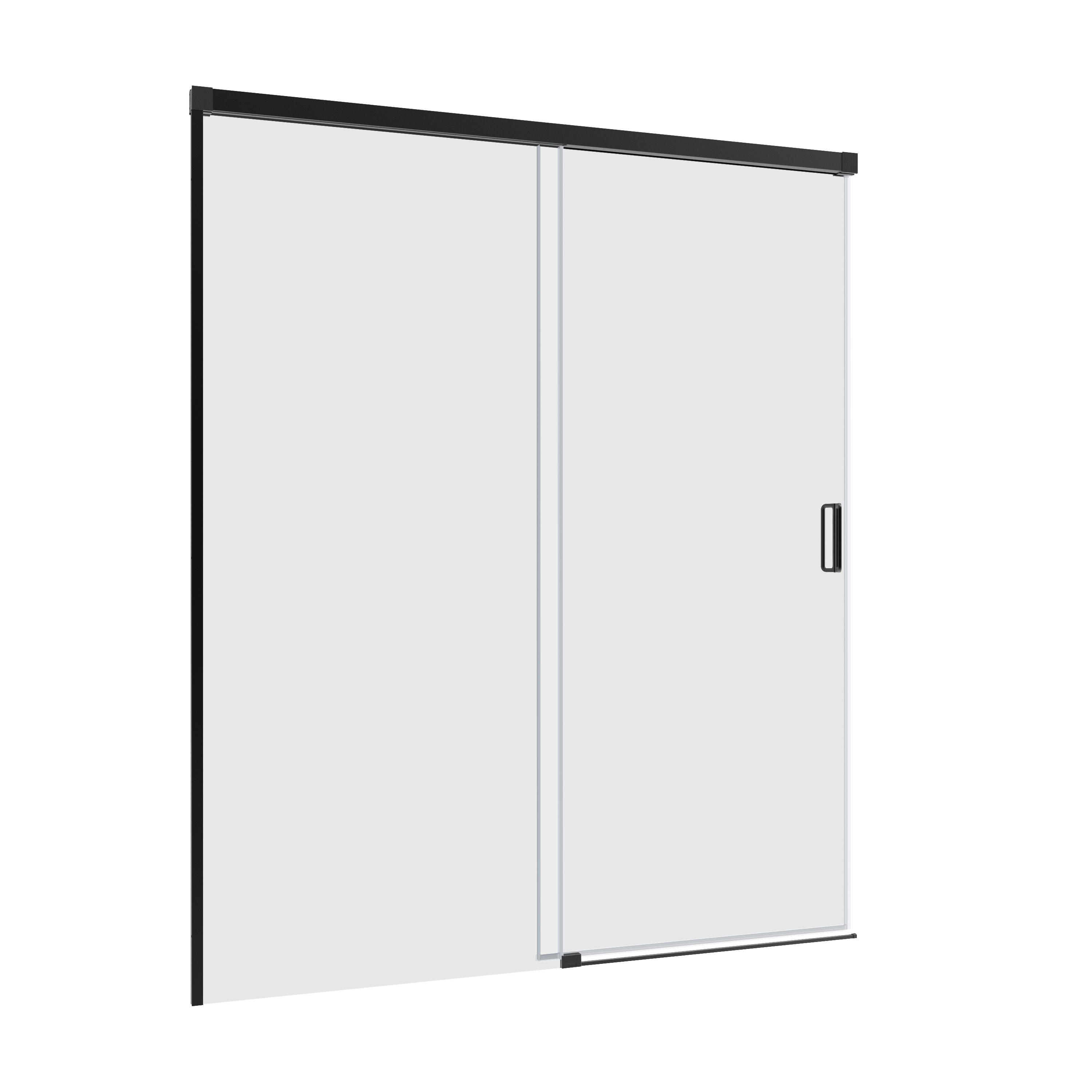 Drzwi prysznicowe przesuwne Neo 180 x 200 cm czarne Sensea