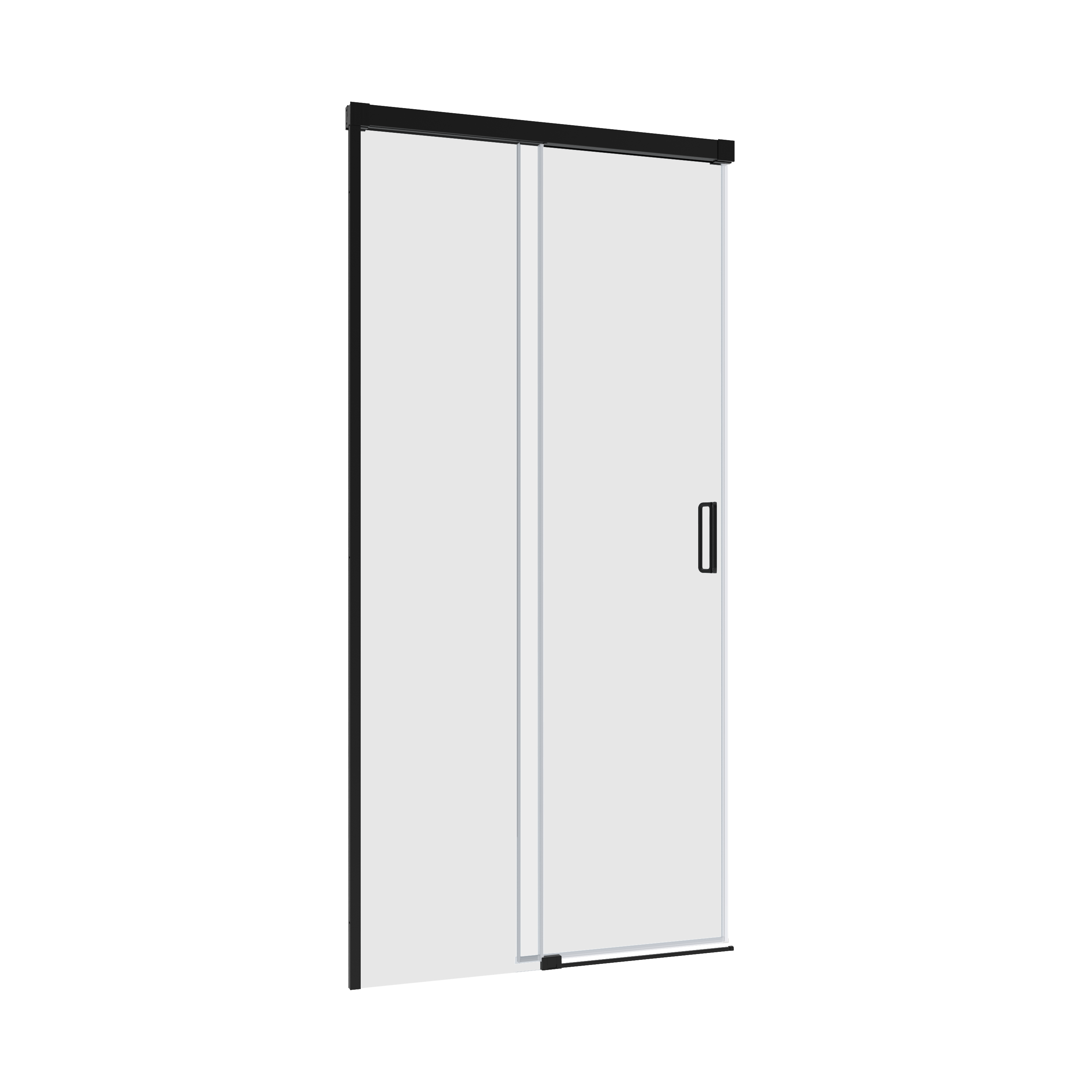 Drzwi prysznicowe przesuwne Neo 100 x 200 cm czarne Sensea