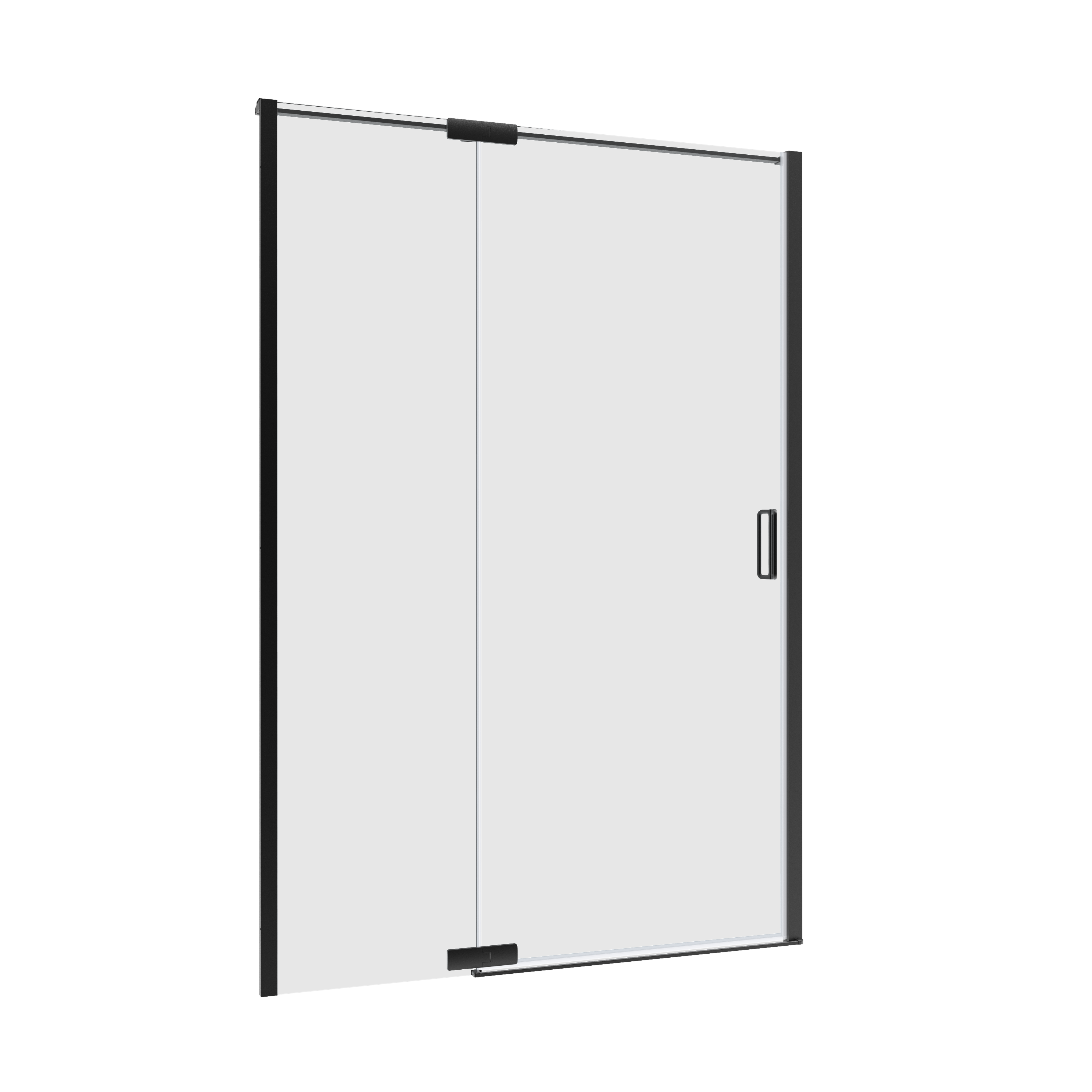 Drzwi prysznicowe uchylne Neo 140 x 200 cm czarne Sensea