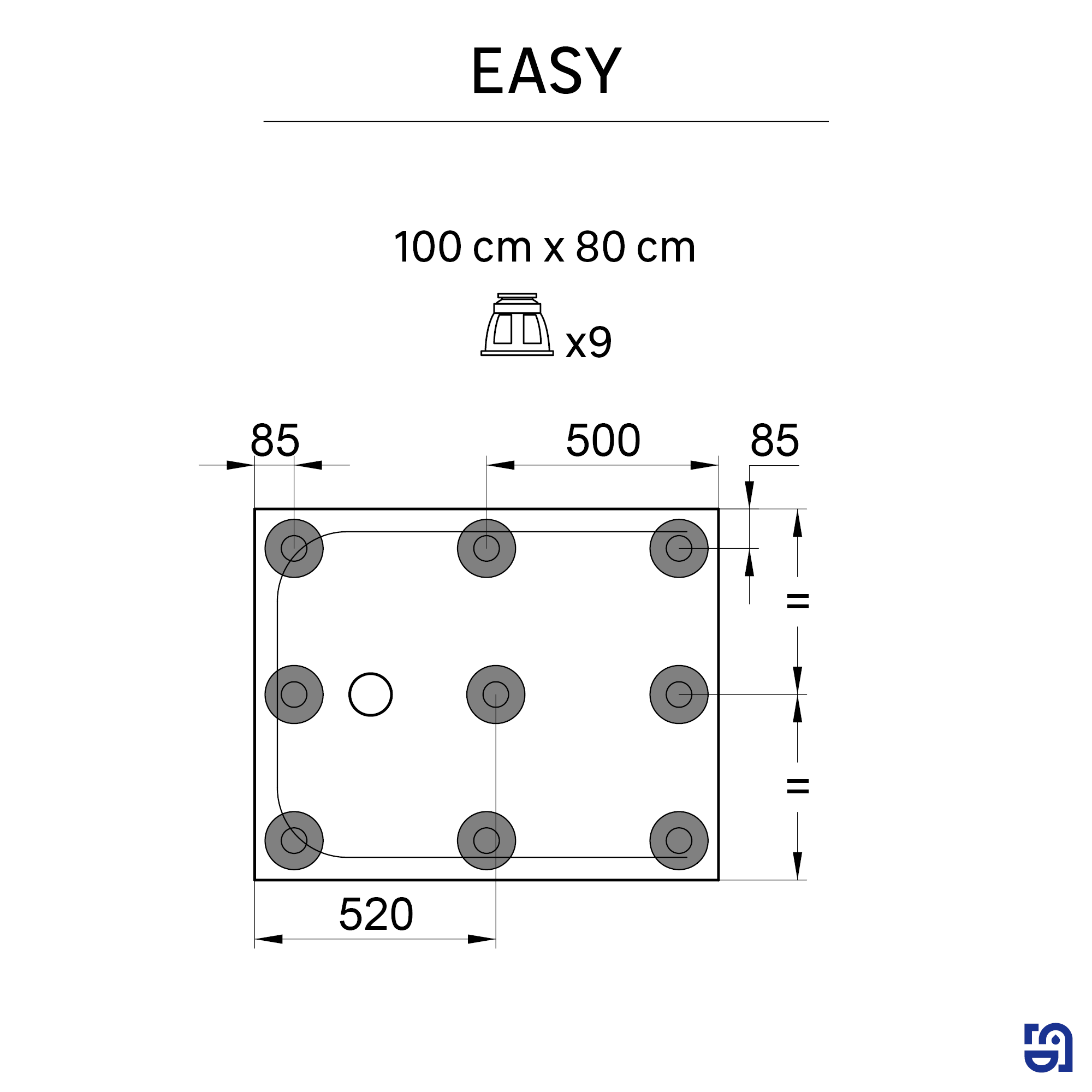 Receveur de douche résine blanc L.100 x l.80 cm Easy 2 - 6