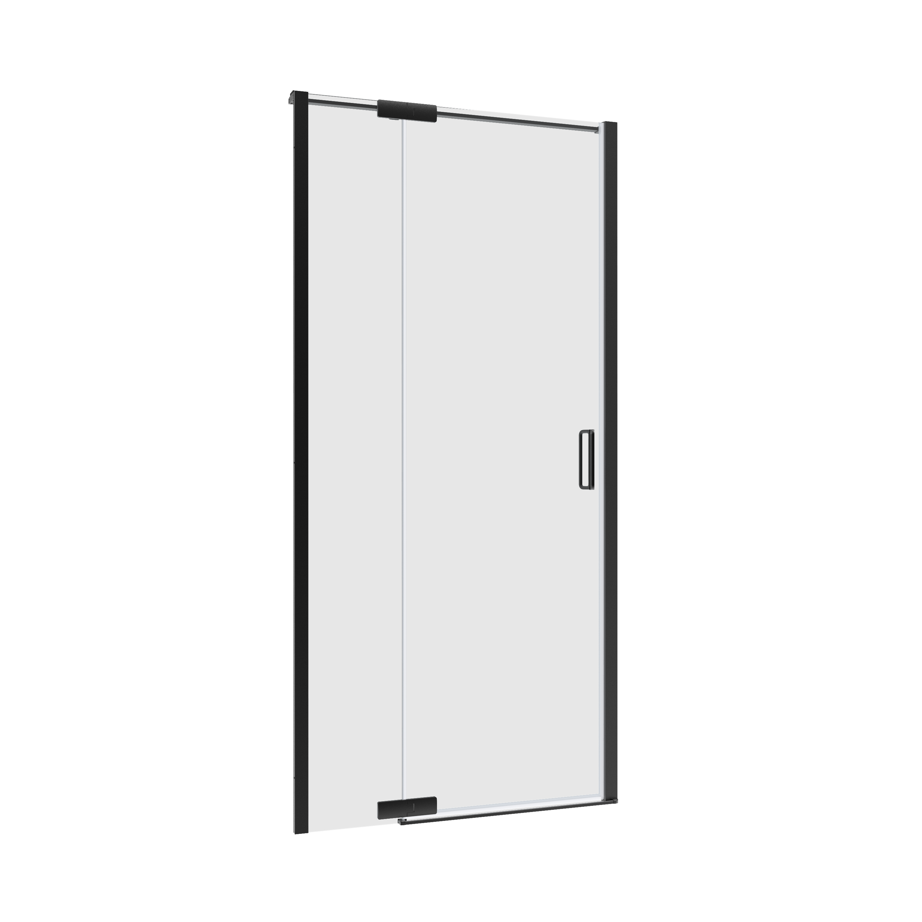 Drzwi prysznicowe uchylne Neo 100 x 200 cm czarne Sensea