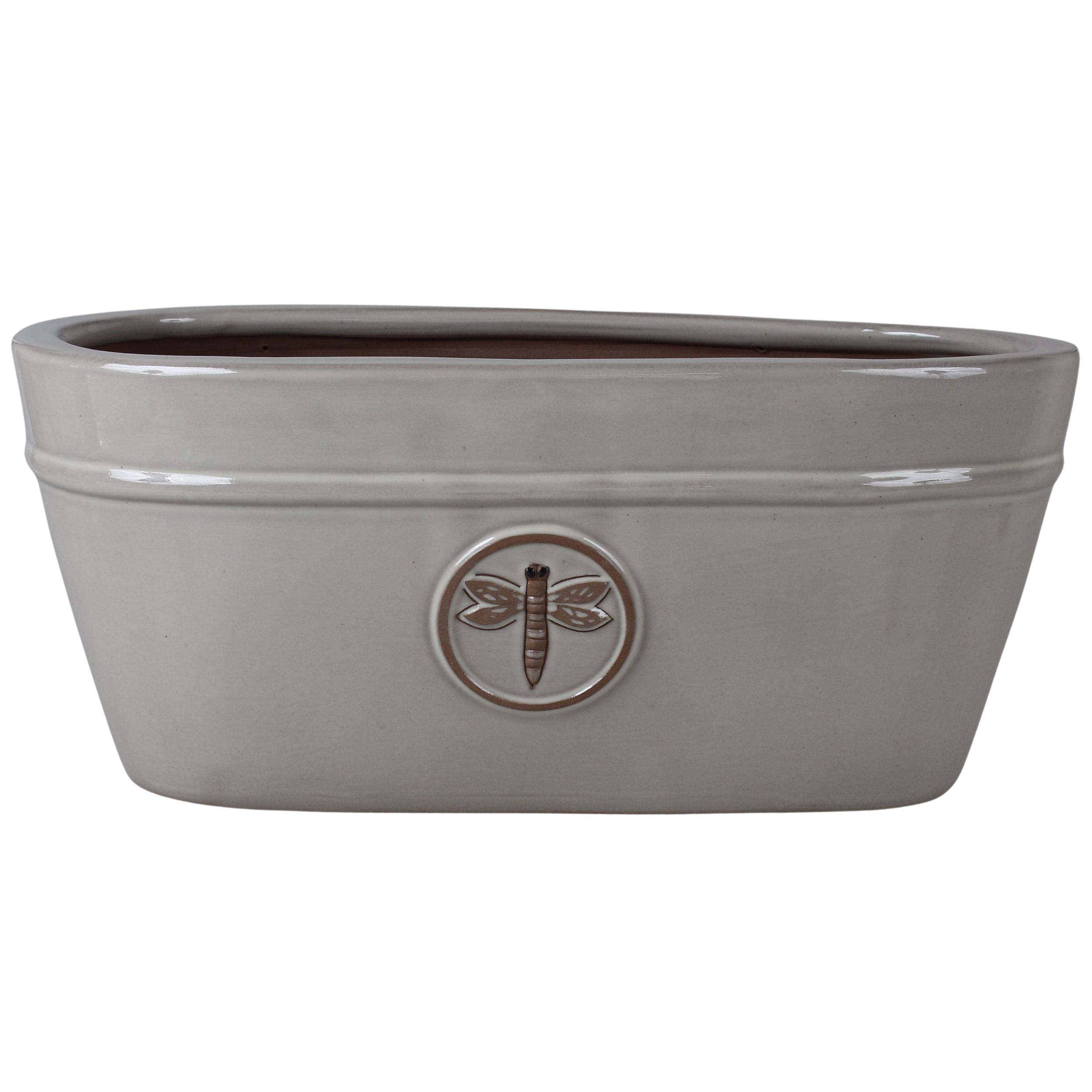 Donica szkliwiona 57x28.5 cm mrozoodporna szara Cermax