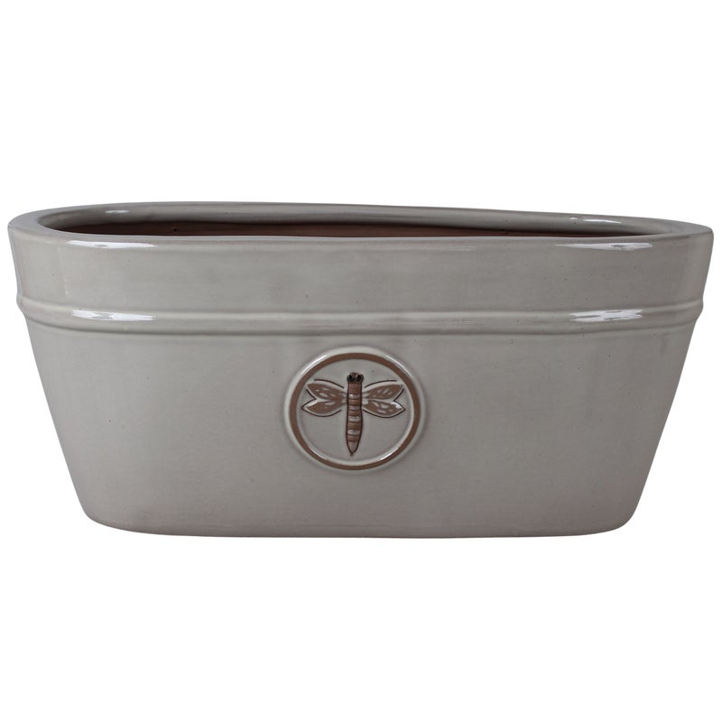 Donica szkliwiona 57x28.5 cm mrozoodporna szara Cermax